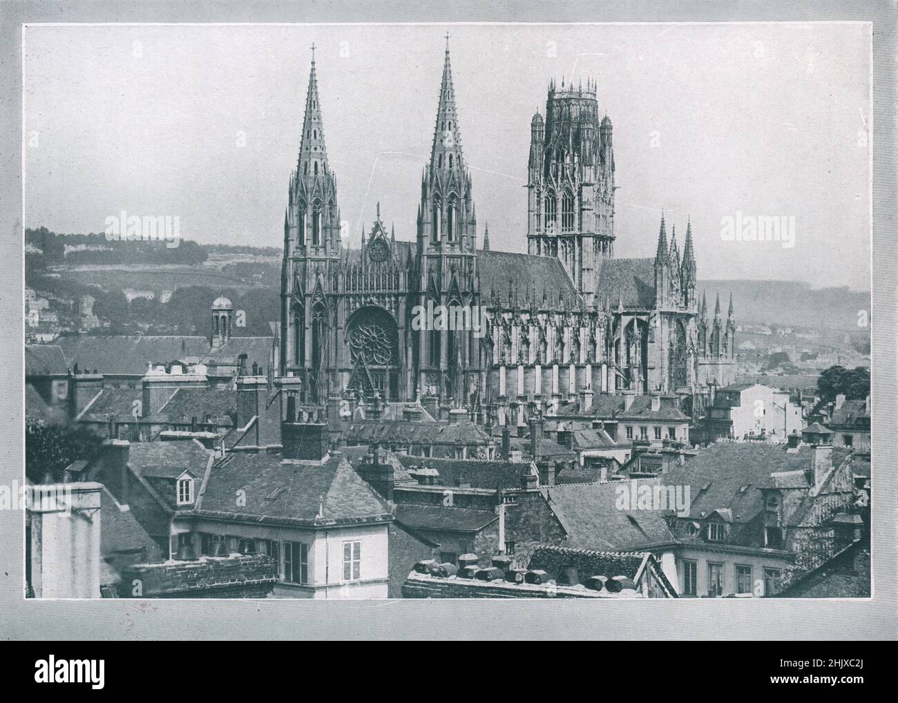 Rouen : die Kirche von St. Ouen. Seine-Maritime. Frankreich (1925) Stockfoto