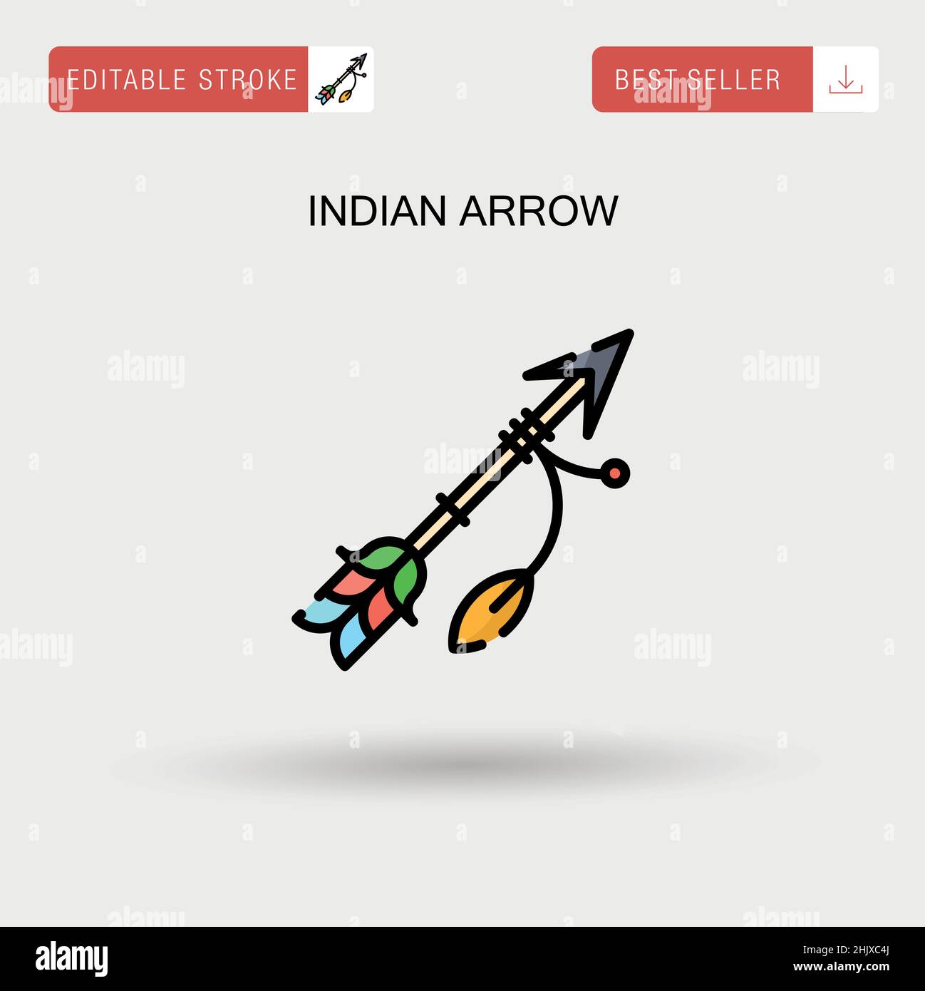 Indianerpfeil einfaches Vektor-Symbol. Stock Vektor