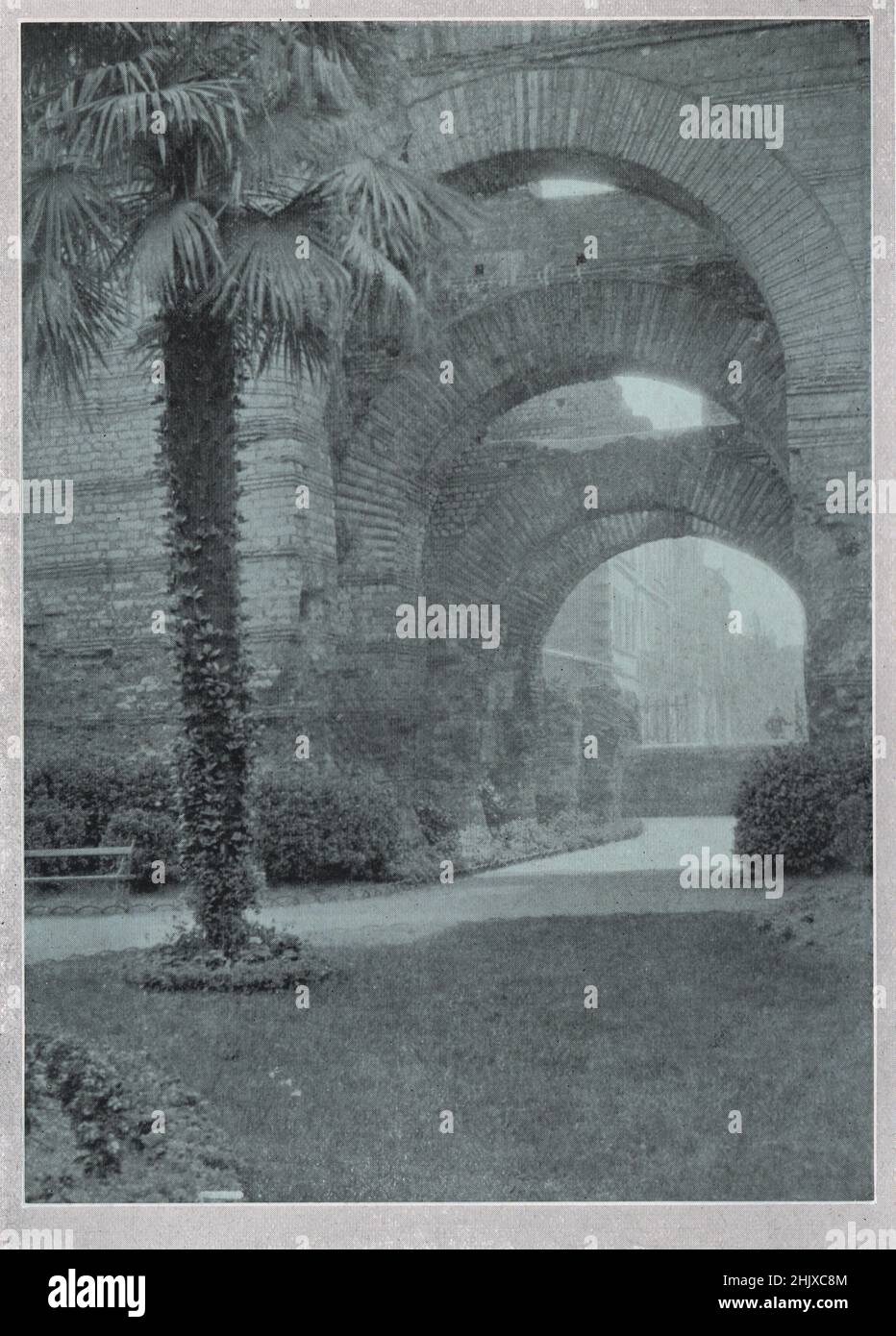 Ruinen des römischen Amphitheaters, Bordeaux. Gironde. Frankreich (1925) Stockfoto