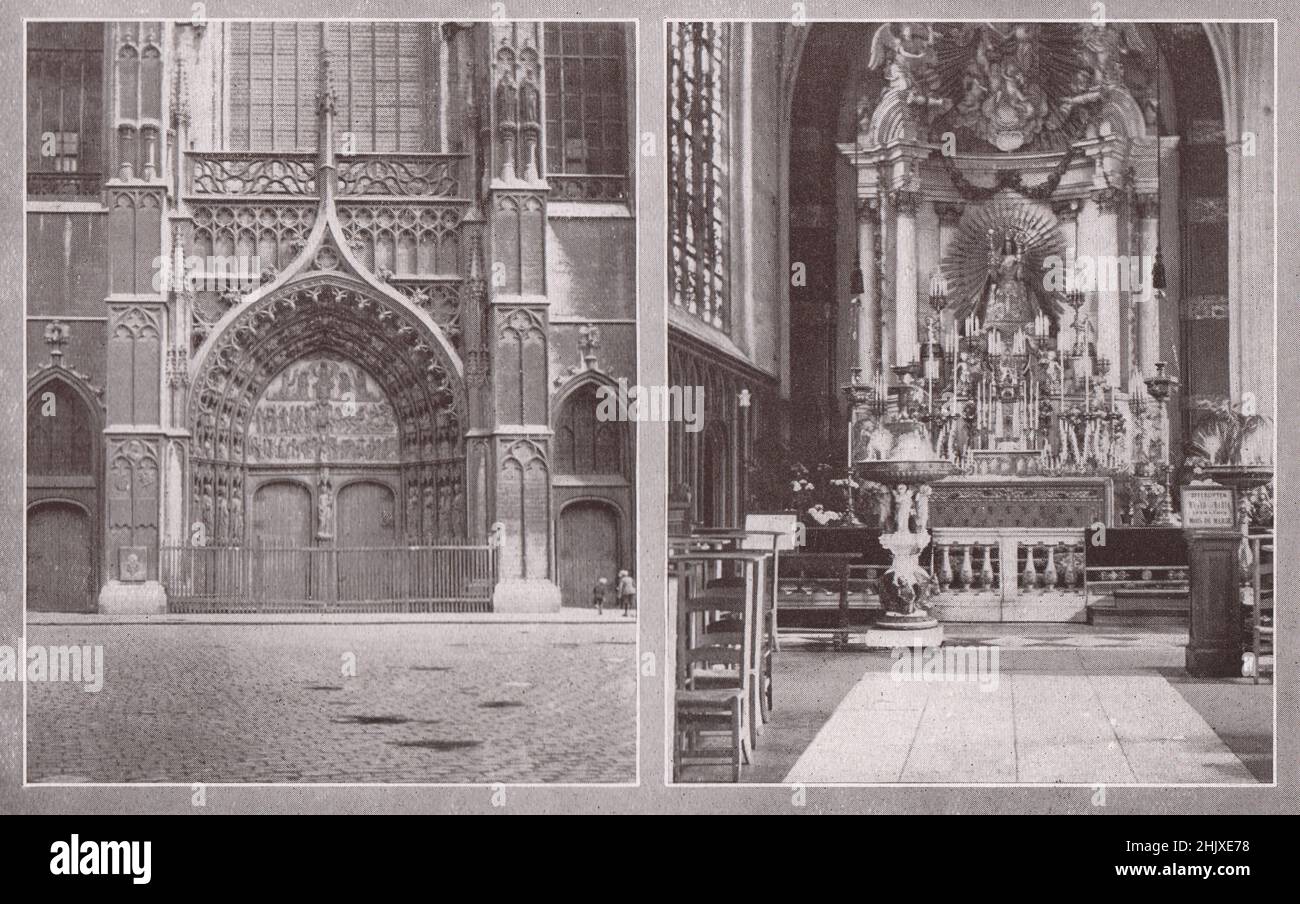Eingang des Antwerpener Domaltars in der Antwerpener Kathedrale. Belgien (1925) Stockfoto