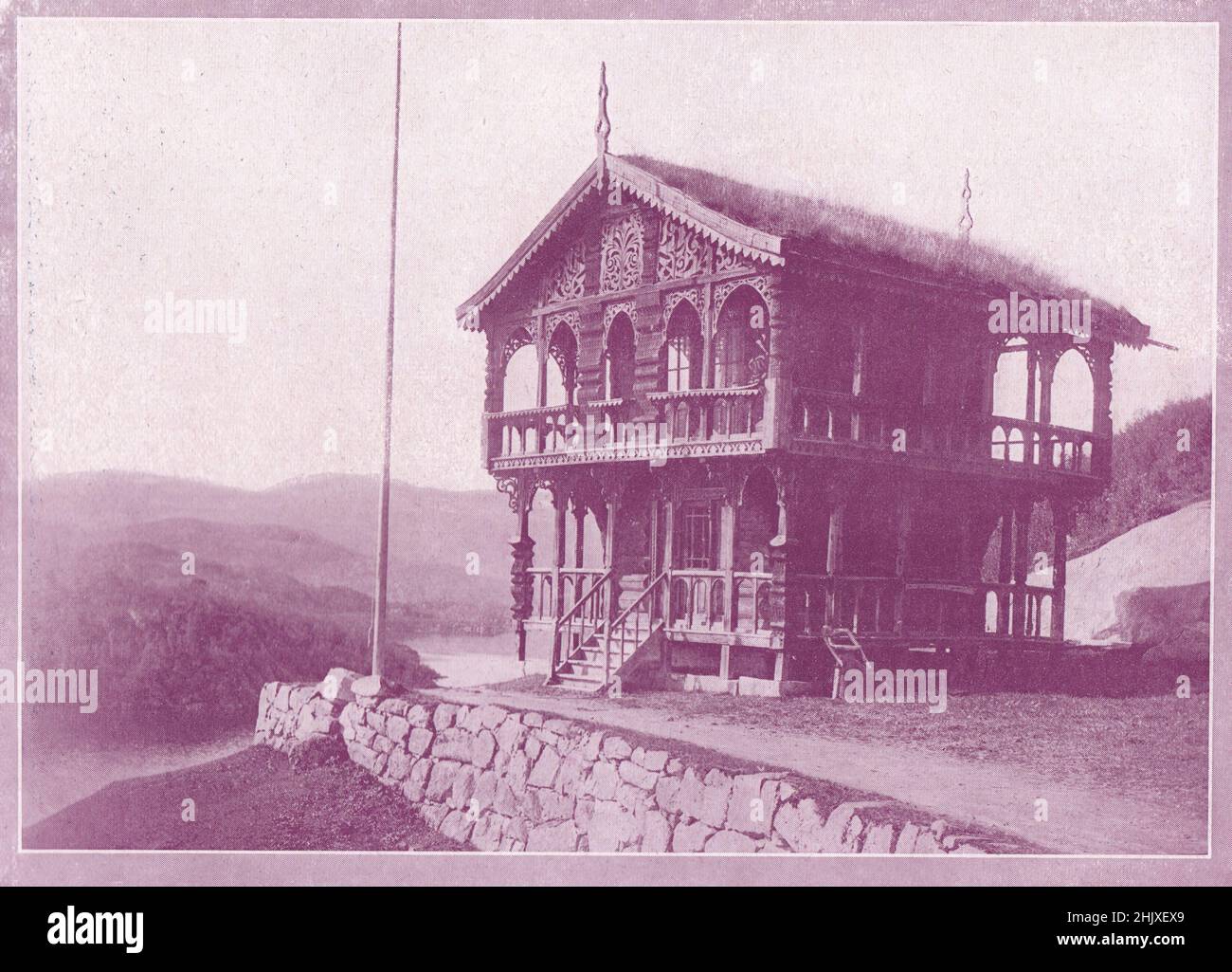 Ein Vorsorge-Haus in Telemark. Norwegen (1925) Stockfoto