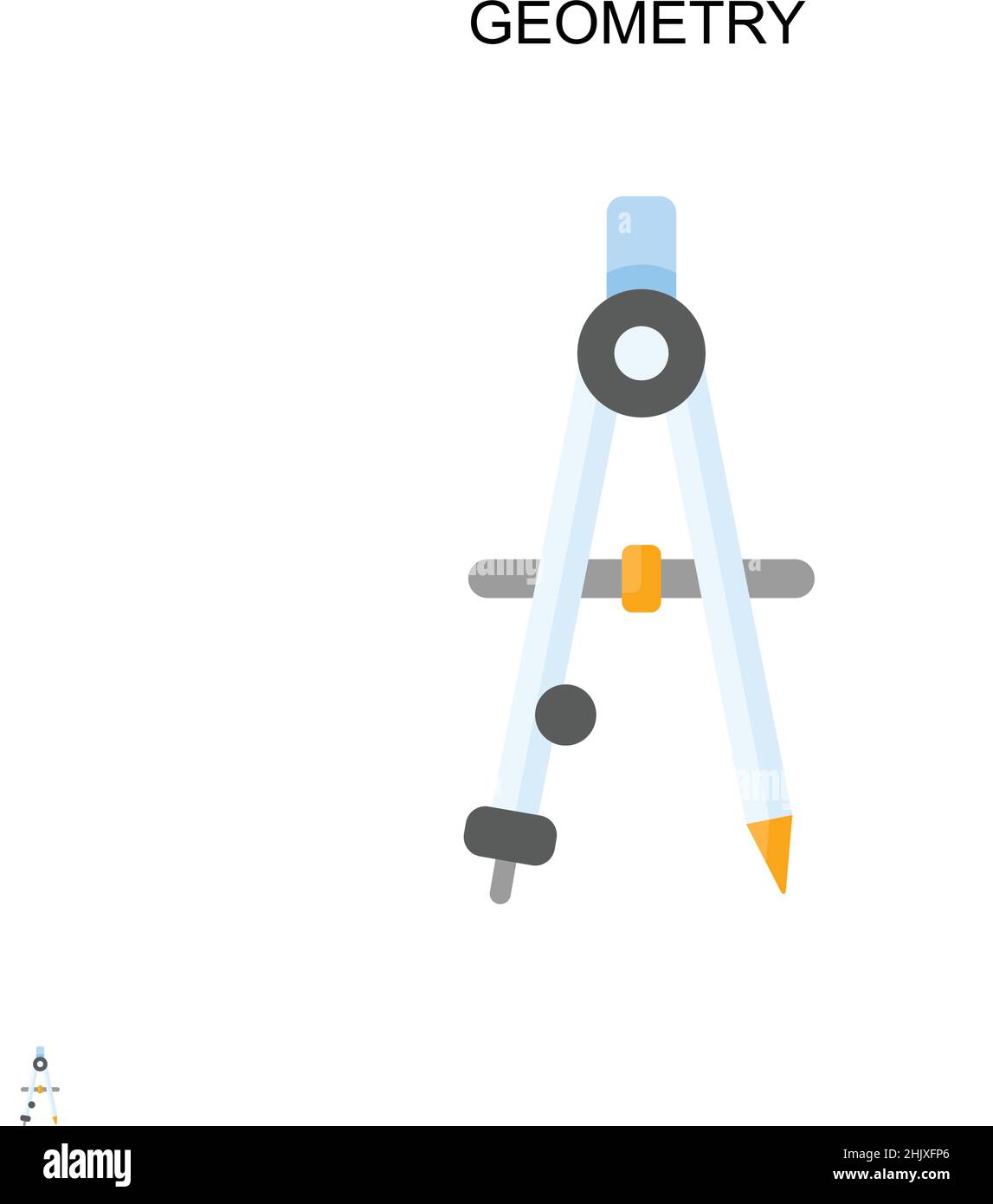 Symbol für einfachen Vektor der Geometrie. Illustration Symbol Design-Vorlage für Web mobile UI-Element. Stock Vektor