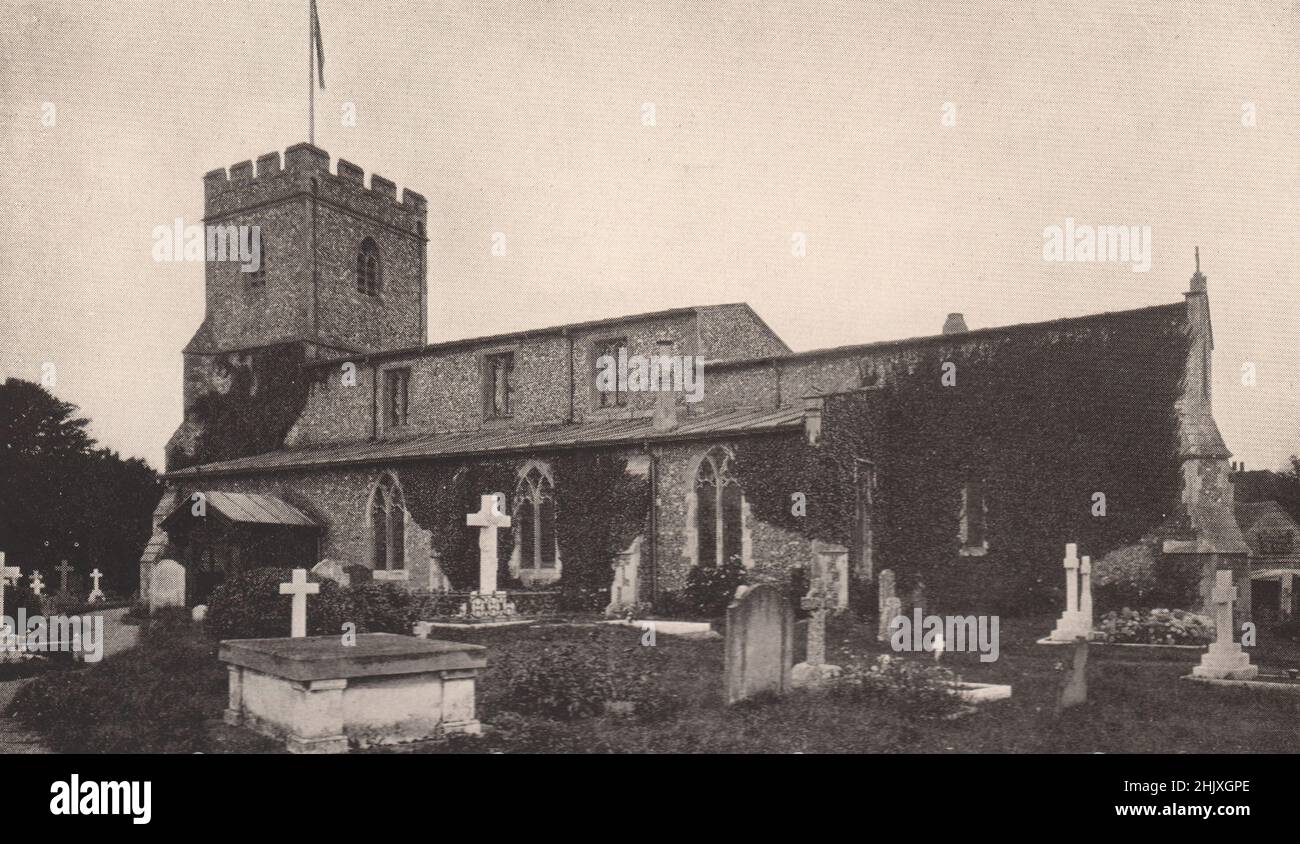 Kirche Von Chalfont St. Giles. Buckinghamshire (1932) Stockfoto