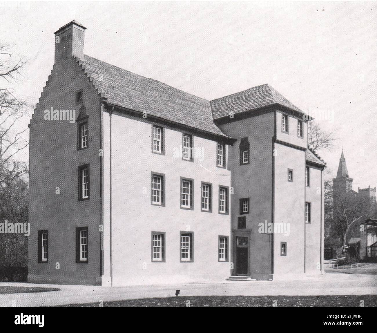 Pittencrieff House, Dunfermline - Blick von Südwesten. Schottland. Sir Robert Lorimer, A.R.S.A., Architekt (1908) Stockfoto