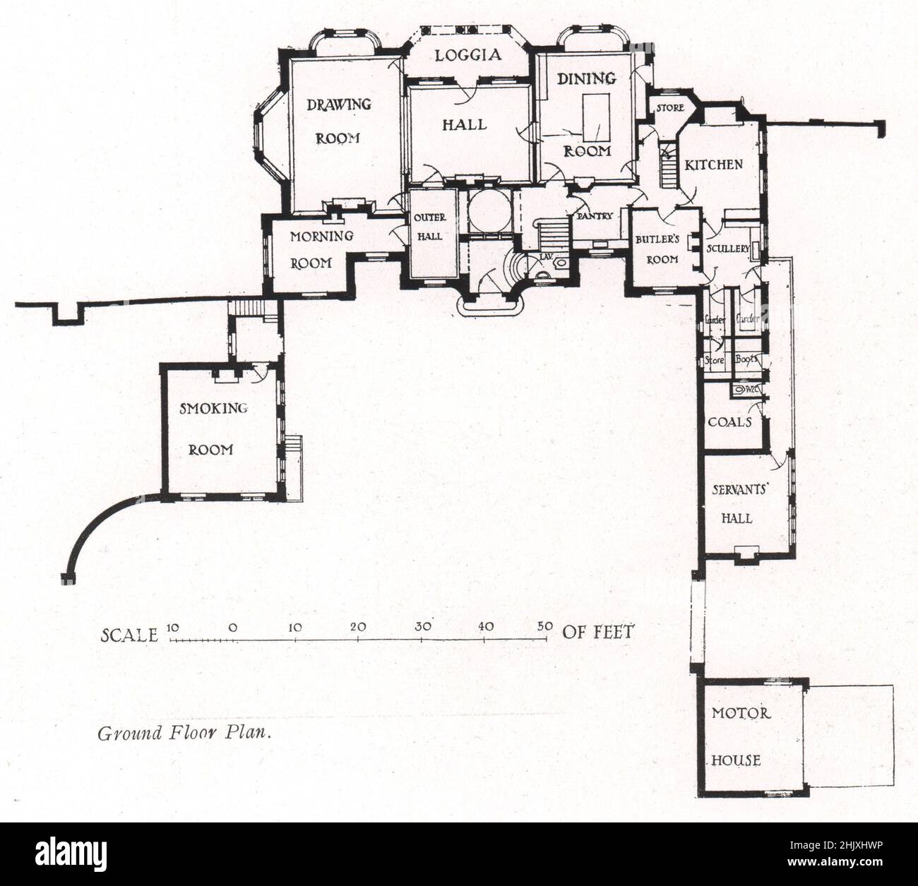„The Chase“, Churt, In Der Nähe Von Farnham. Surrey. Harold Falkner, Architekt (1908) Stockfoto