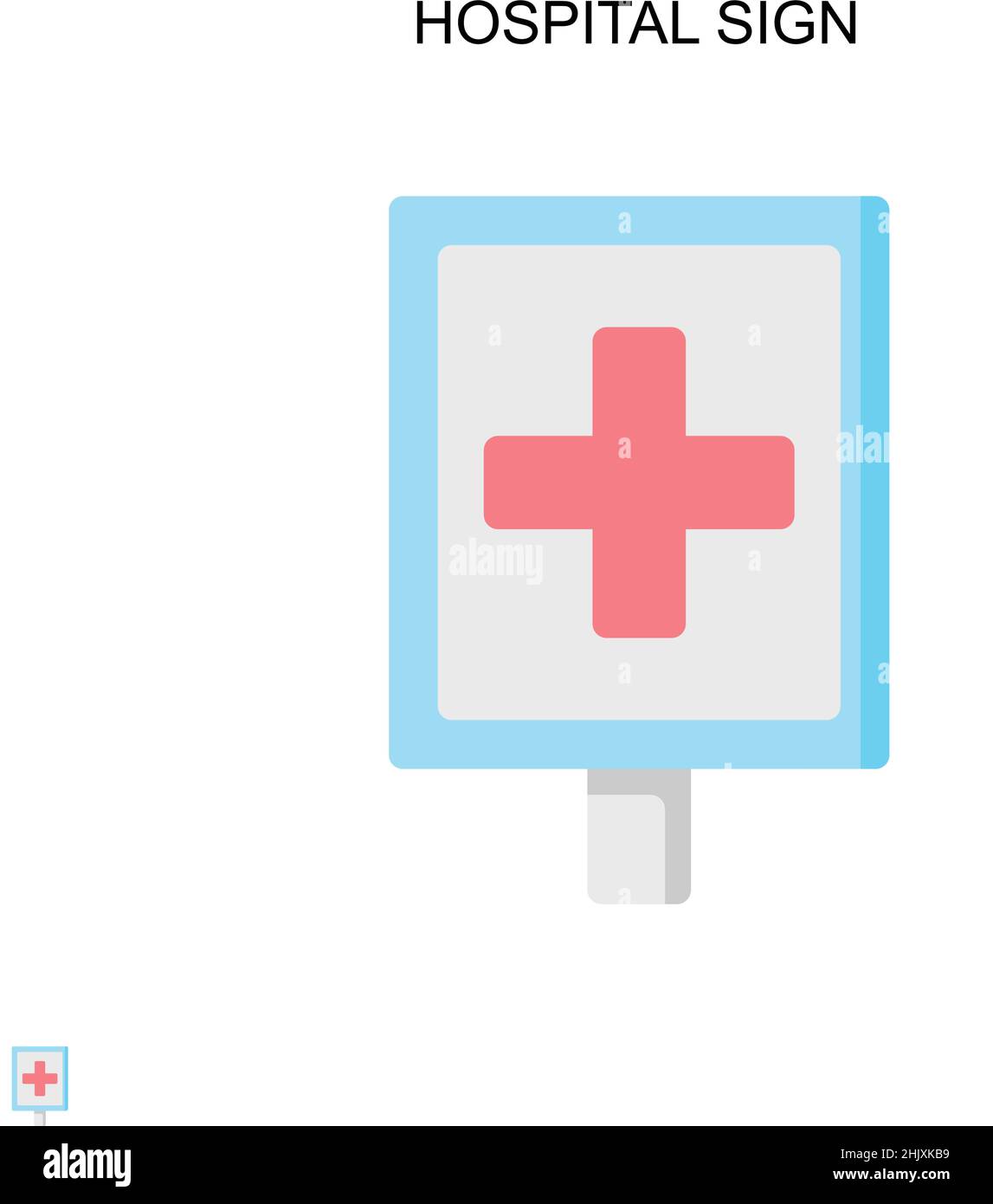 Einfaches Vektorsymbol für Krankenhauszeichen. Illustration Symbol Design-Vorlage für Web mobile UI-Element. Stock Vektor