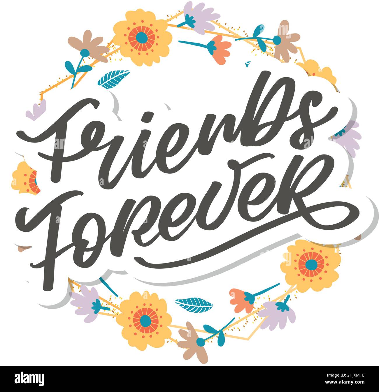 Soul Schwester mit Herz Schriftzug Design beste Freund Vorläufer Bff besties Stock Vektor