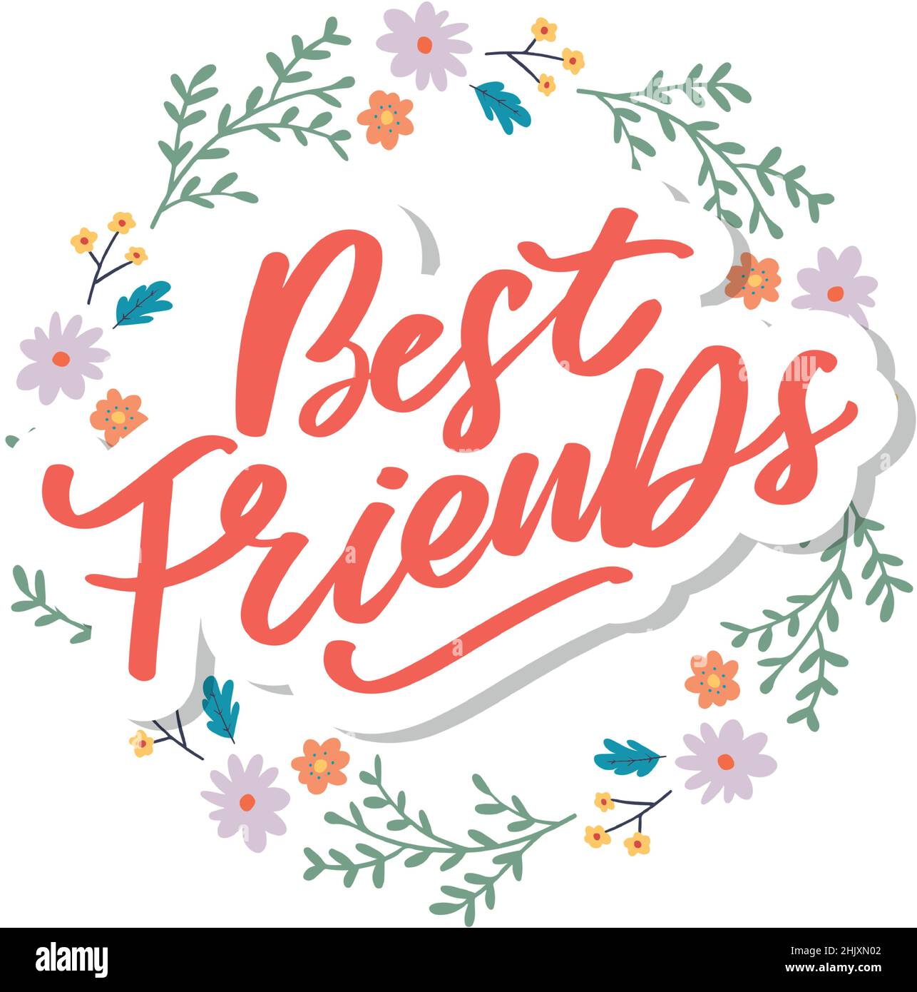 Soul Schwester mit Herz Schriftzug Design beste Freund Vorläufer Bff besties Stock Vektor