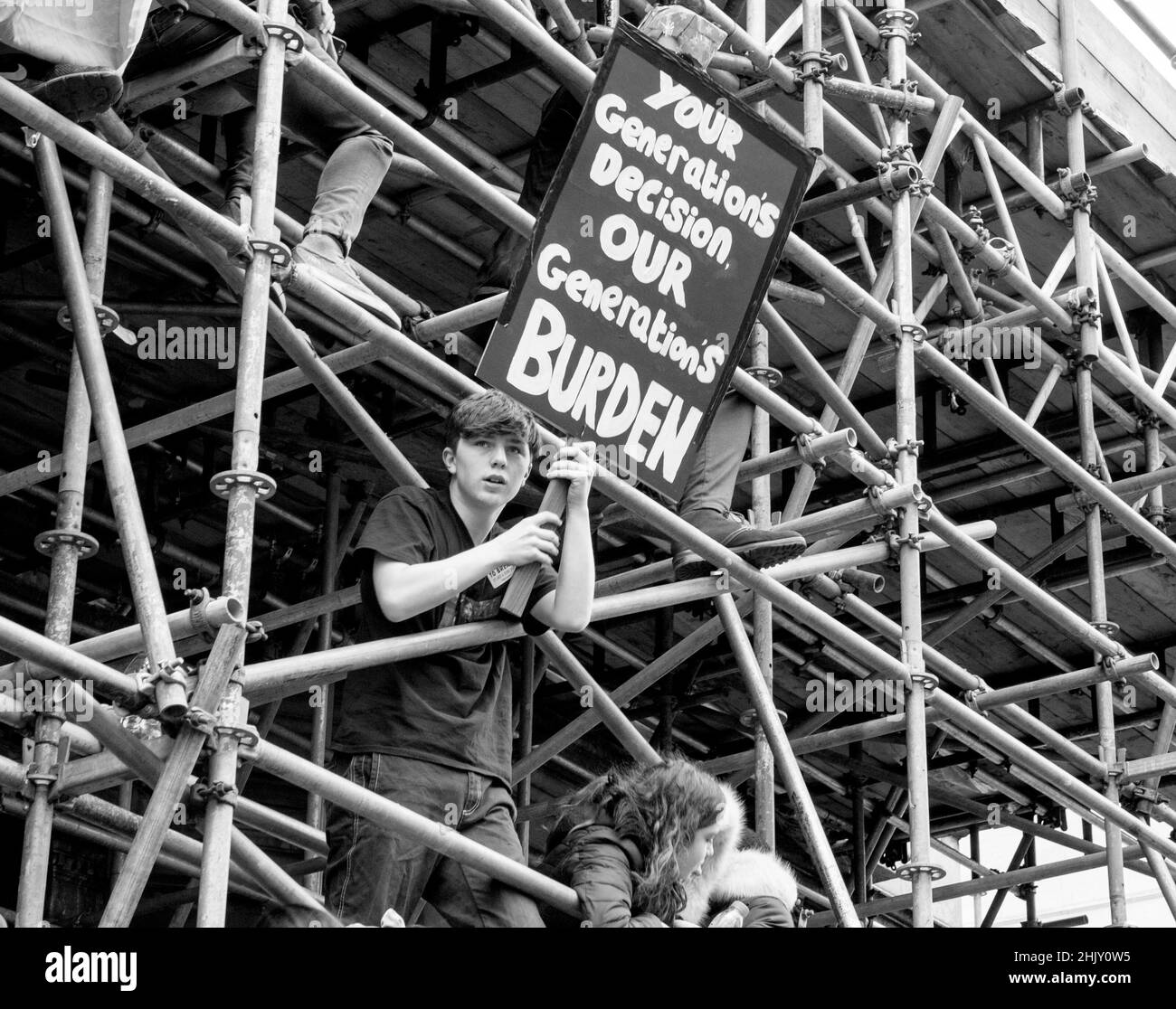 London England 23. März 2019. The Peoples Vote anti Brexit Marsch durch das Zentrum Londons Hunderttausende von Unterstützern einer Volksabstimmung Stockfoto