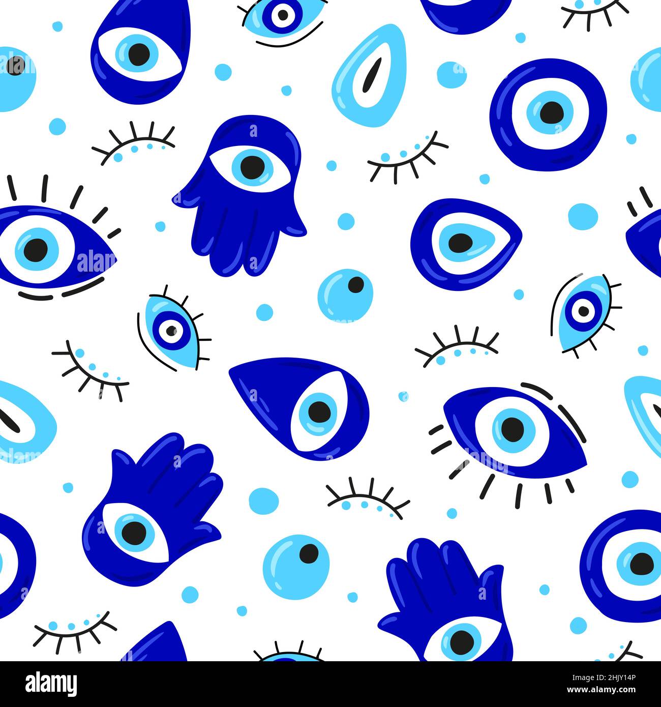 Blaues Türkisches Amulett Fatima Auge Glas Nazar Stock Vektor Art und mehr  Bilder von Böser Blick - iStock