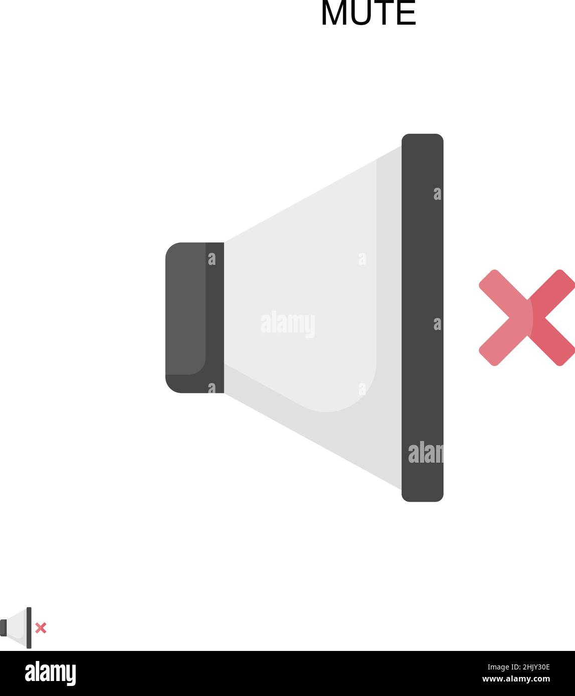 Einfaches Vektorsymbol stumm schalten. Illustration Symbol Design-Vorlage für Web mobile UI-Element. Stock Vektor