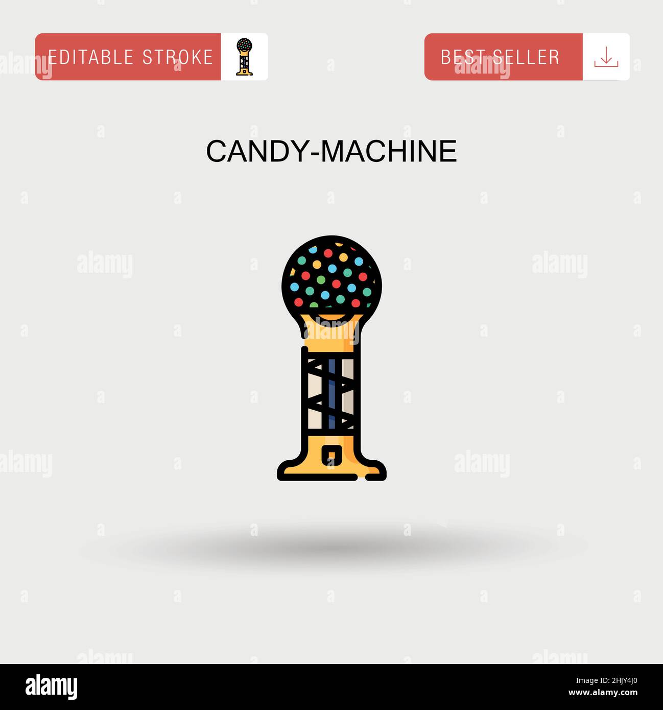 Candy-Machine einfaches Vektor-Symbol. Stock Vektor