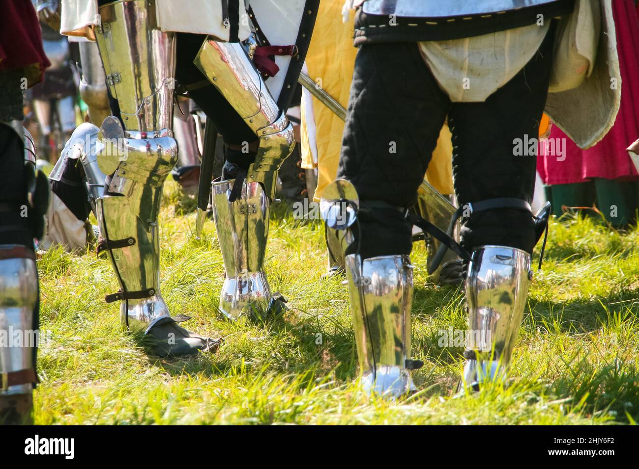 Rekonstruktionsverein in grunwald, polen. Hochwertige Fotos Stockfoto