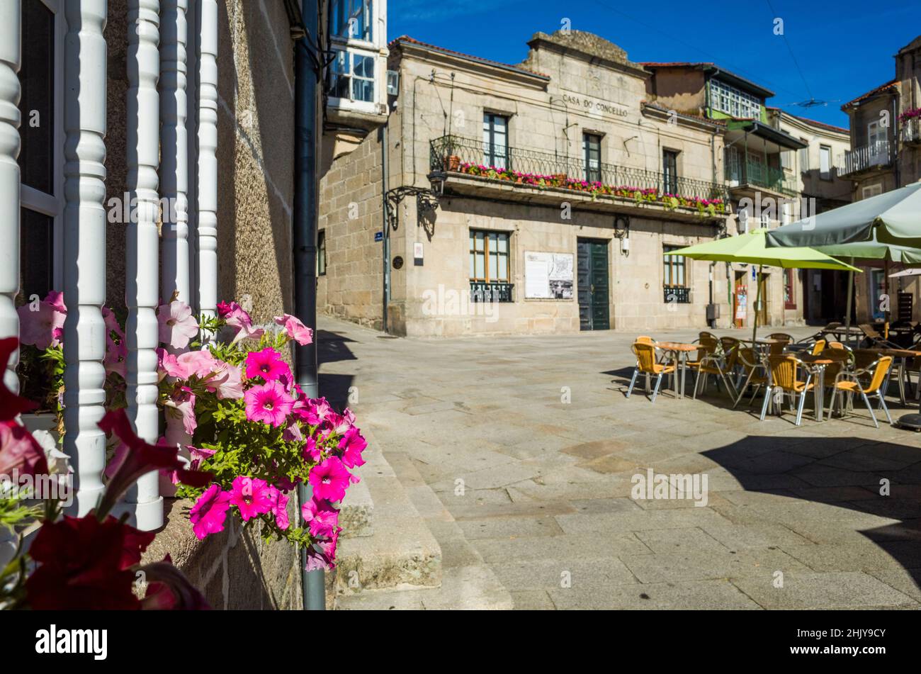 Allariz, Provinz Ourense, Galicien, Spanien : Rathaus am Plaza Mayor. Stockfoto
