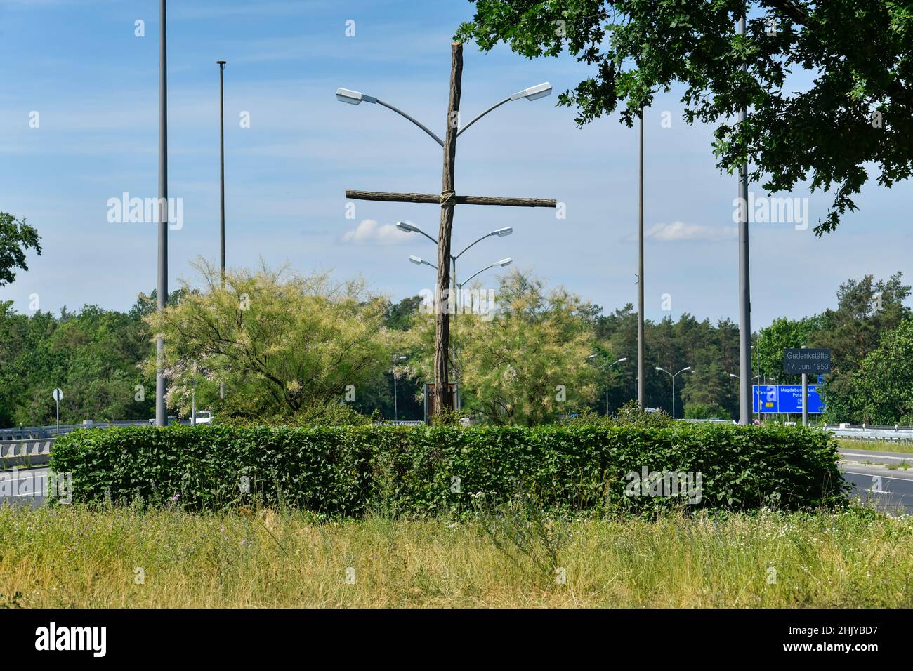 Gedenkstätte 17. Juni 1953, AVUS-Brücke, Zehlendorf, Steglitz-Zehlendorf, Berlin, Deutschland Stockfoto