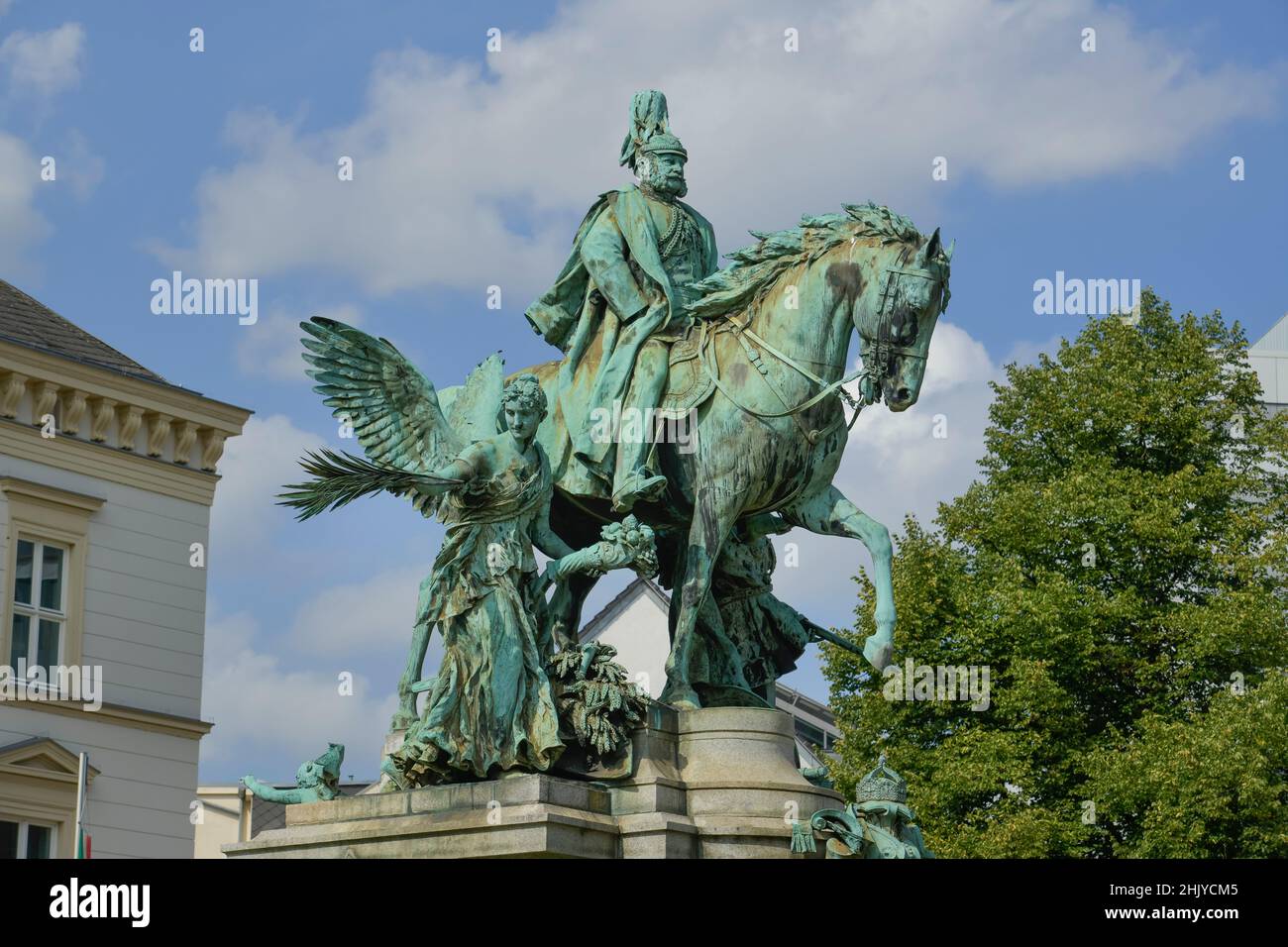 Kaiser-Wilhelm-I.-Denkmal, Martin-Luther-Platz, Düsseldorf, Nordrhein-Westfalen, Deutschland Stockfoto