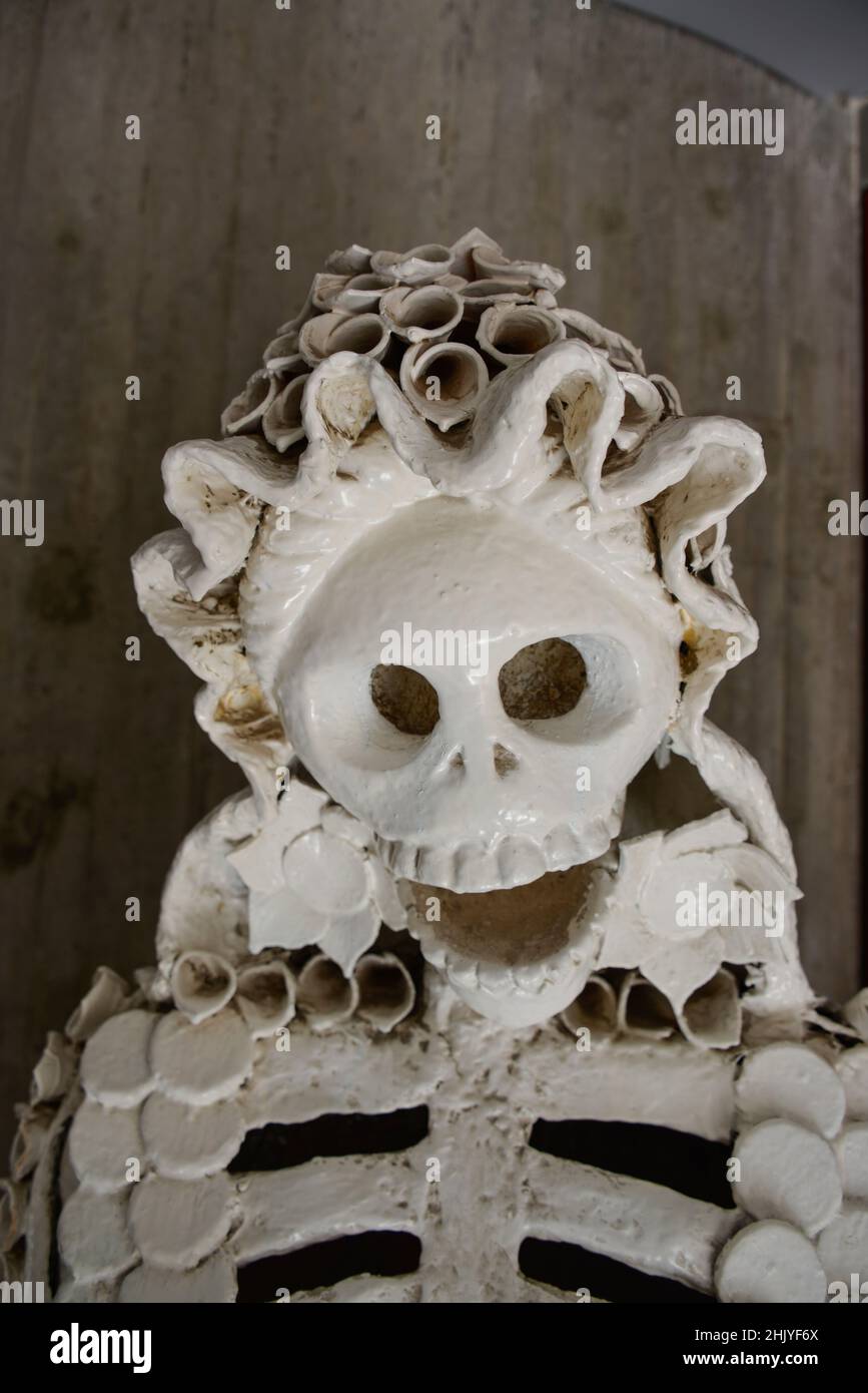 Skelett, La Catrina, Nationalmuseum des Todes 'Museo Nacional de La Muerte", Rivero y Gutierrez, Aguascalientes, Mexiko Stockfoto