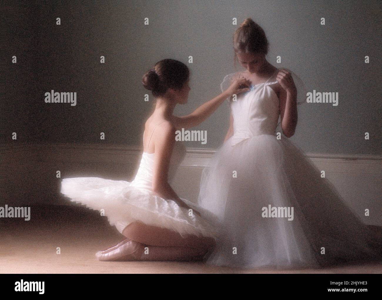 Ballerinas in Ruhe. (Fotokunst nach Degas). Stockfoto