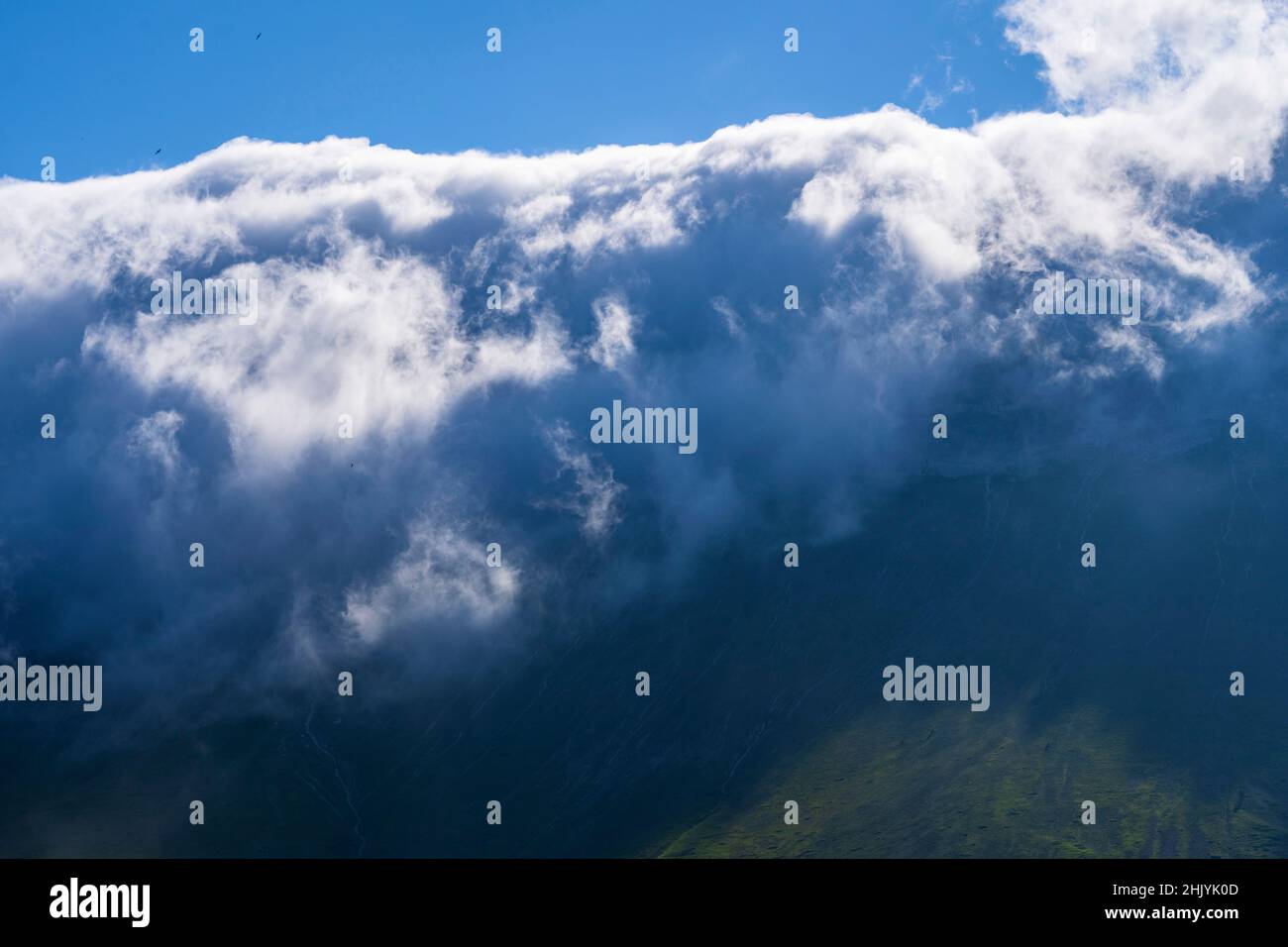 Nationalpark Monti Sibillini, Wolken, Castelluccio di Norcia, Umbrien, Italien, Europa Stockfoto