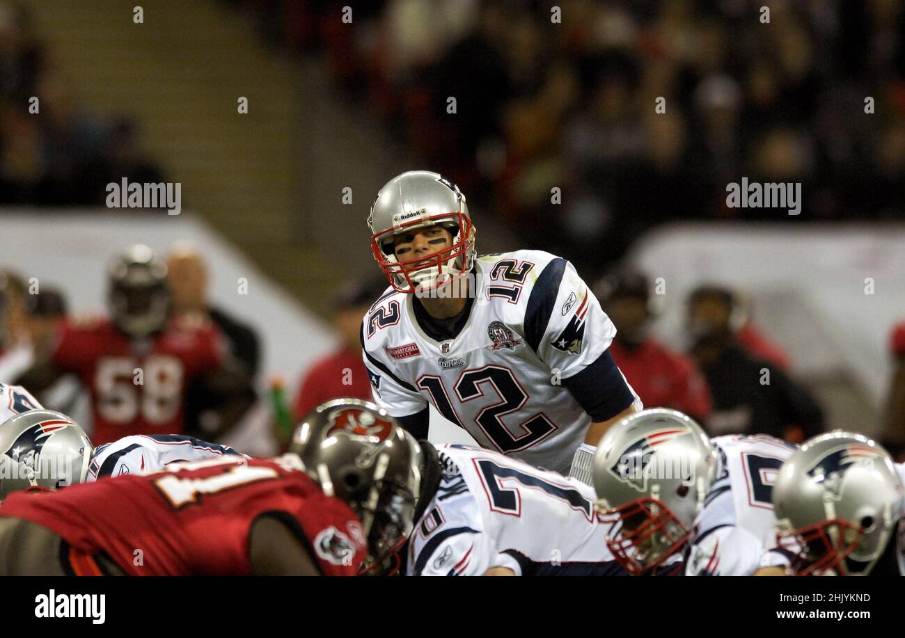 Fileboto vom 25-10-2009 des siebenmaligen Super Bowl-Gewinners Tom Brady, der im Alter von 44 Jahren aus der NFL ausgeschieden ist, hat er auf Instagram bekannt gegeben. Ausgabedatum: Dienstag, 1. Februar 2022. Stockfoto