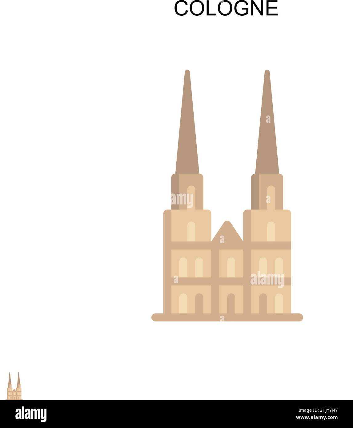 Einfaches Vektorsymbol Köln. Illustration Symbol Design-Vorlage für Web mobile UI-Element. Stock Vektor