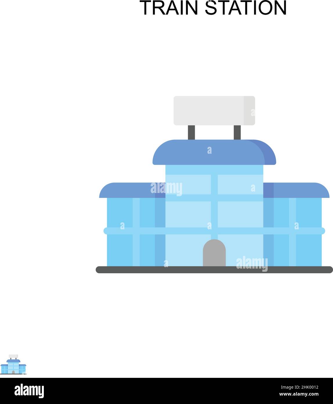 Einfaches Vektorsymbol für den Bahnhof. Illustration Symbol Design-Vorlage für Web mobile UI-Element. Stock Vektor