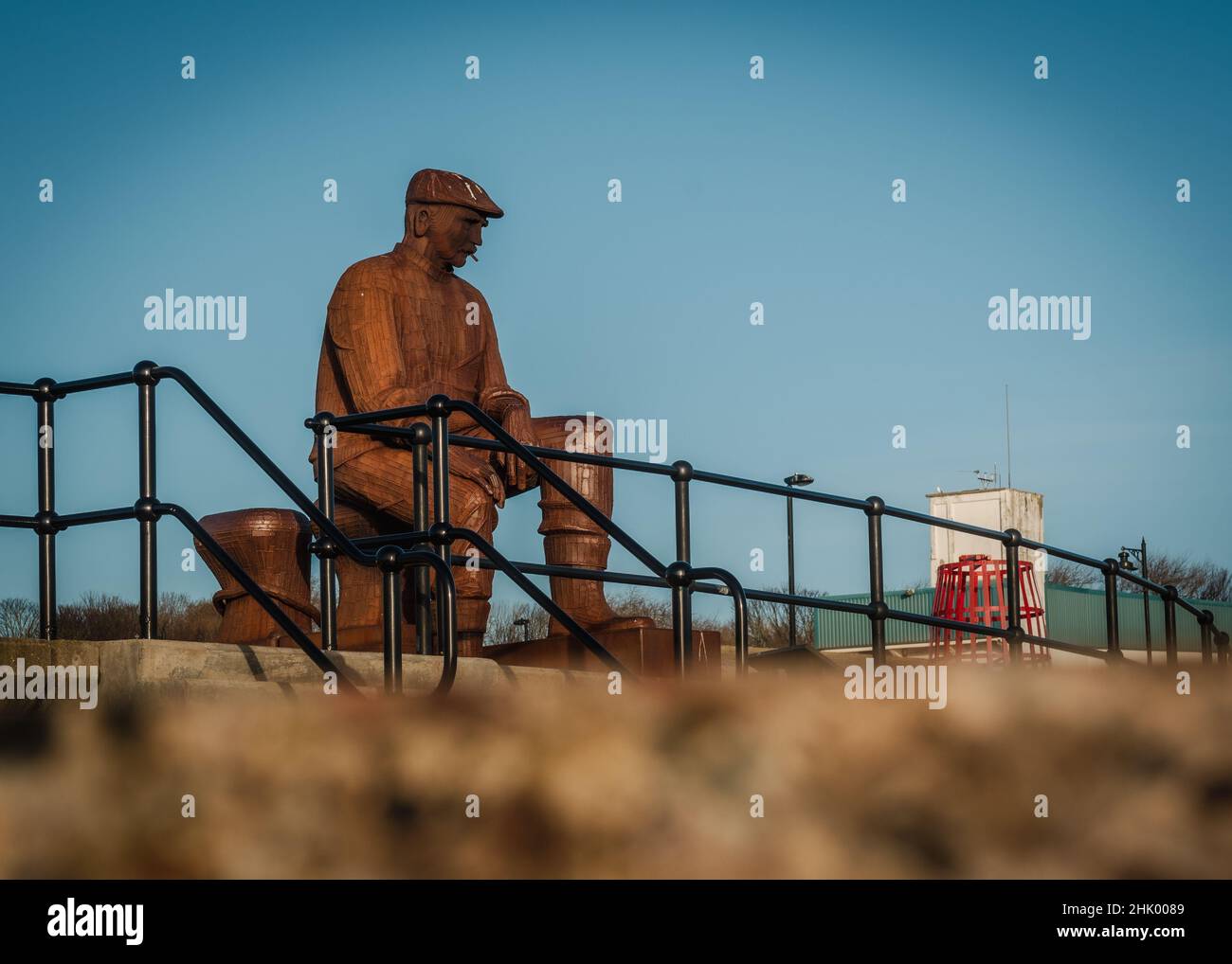 Fiddler’s Green Skulptur ein Denkmal für Fischer, die auf See verloren gegangen sind, von Ray Lonsdale, North Shields, Nordostengland, Großbritannien Stockfoto