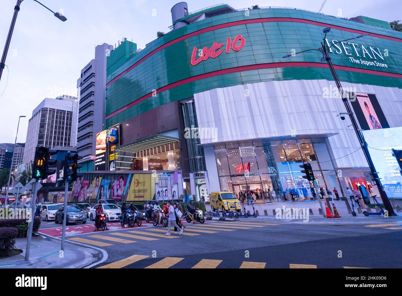 Kuala Lumpur, Malaysia-Januar 2022 Los 10 Einkaufszentrum im Stadtteil Bukit Bintang Stockfoto