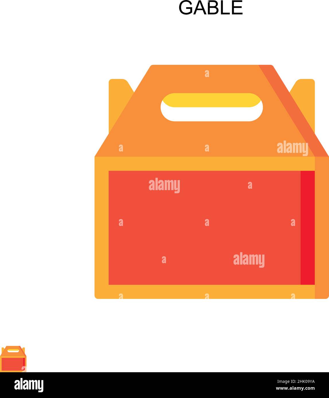 Gable Simple Vector-Symbol. Illustration Symbol Design-Vorlage für Web mobile UI-Element. Stock Vektor