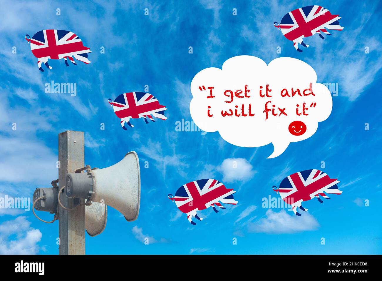 „Ich verstehe es und werde es reparieren“. Boris Johnson zitierte nach der Untersuchung von „Party Gate“ durch die Anklagerin von Zachie Gray. Covid Party, Partys, Downing Street... Konzept Stockfoto