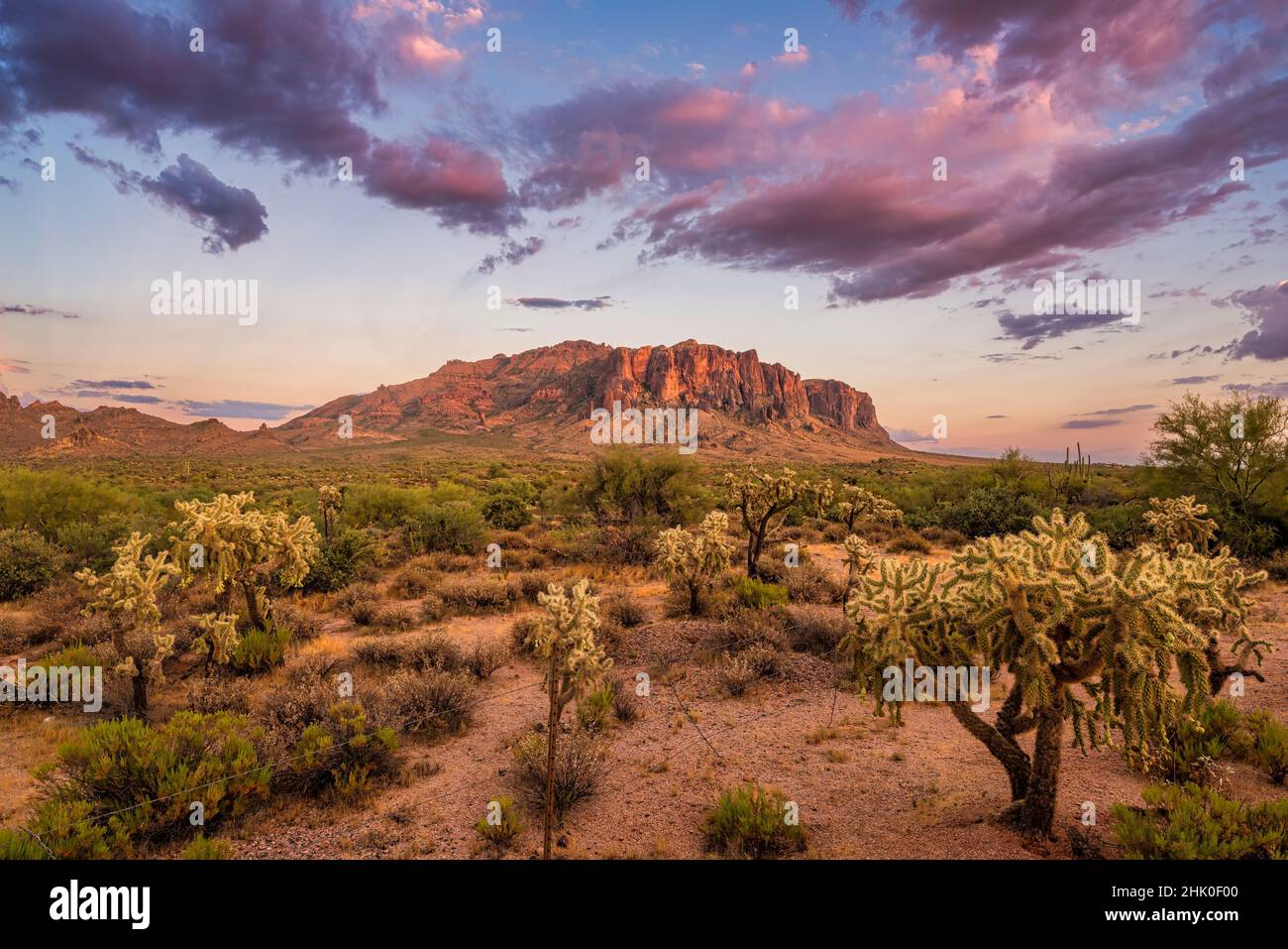 Aberglaube Berg in der Sonoran Wüste bei Phoenix, Arizona Stockfoto