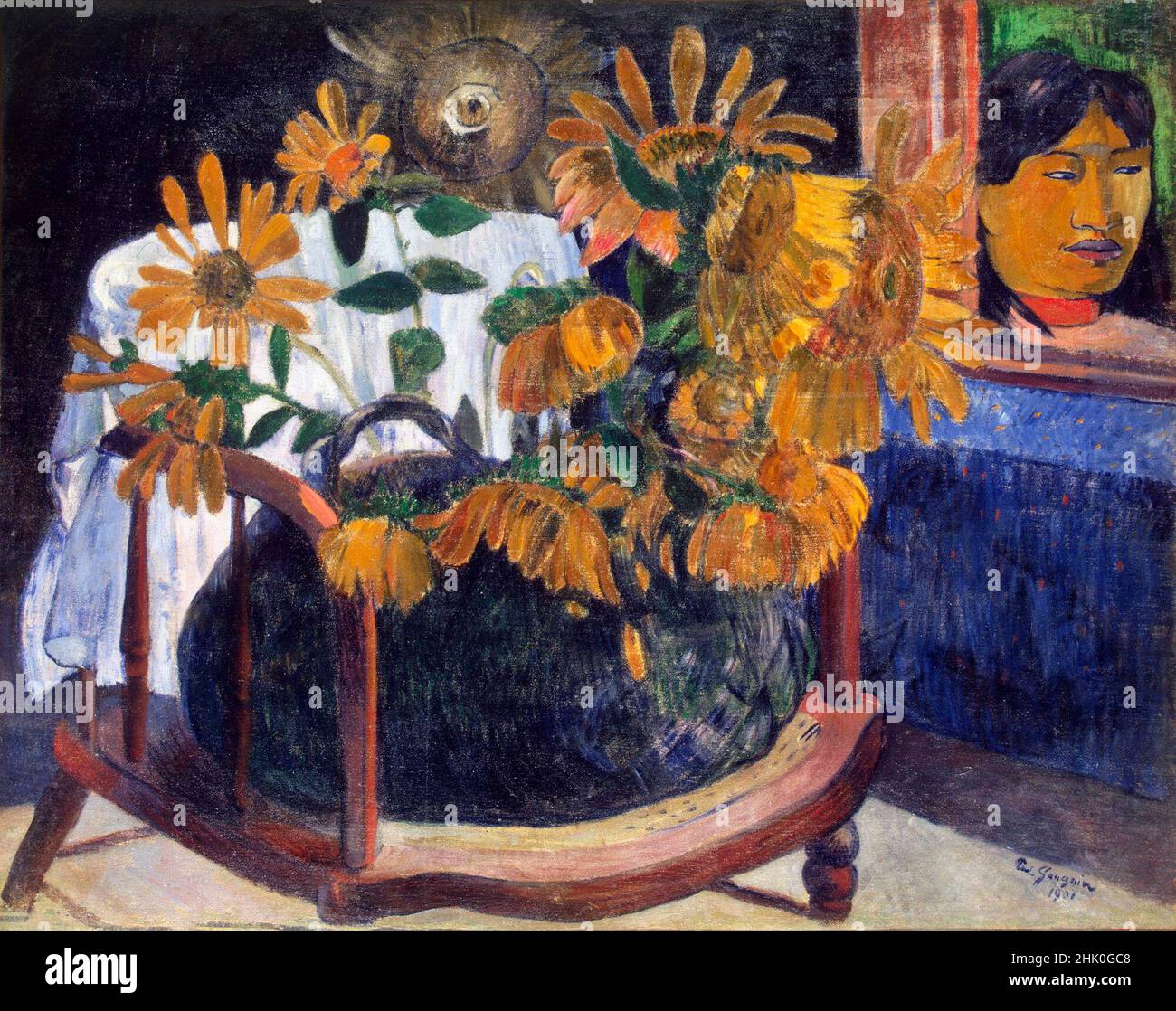 Sonnenblumen von Paul Gauguin (1848-1903), Öl auf Leinwand, 1901 Stockfoto