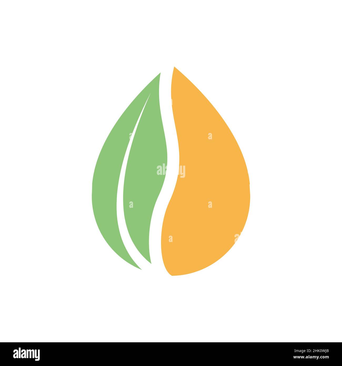 Tropfen Wasser Honig mit Blatt-Logo-Design, Vektor-Grafik Symbol Symbol Illustration kreative Idee Stock Vektor