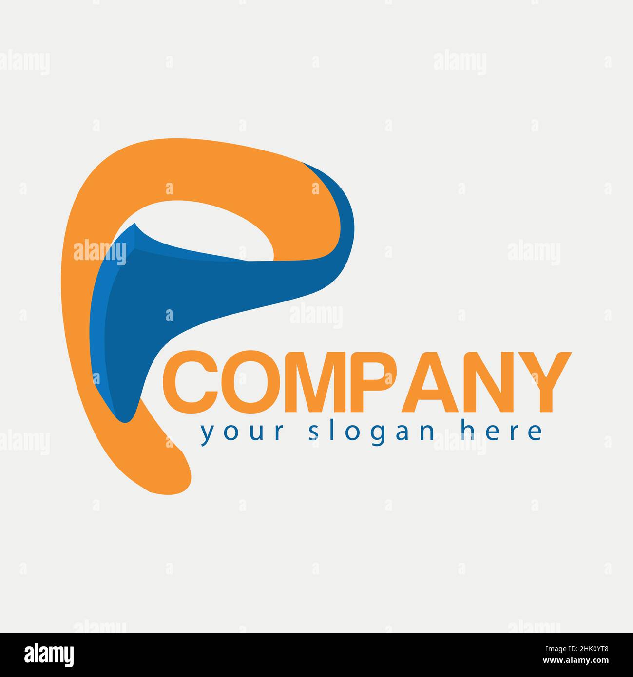 Buchstabe P-Logo. Vektorvorlage. Flaches Design. Vektorgrafik auf weißem Hintergrund Stock Vektor