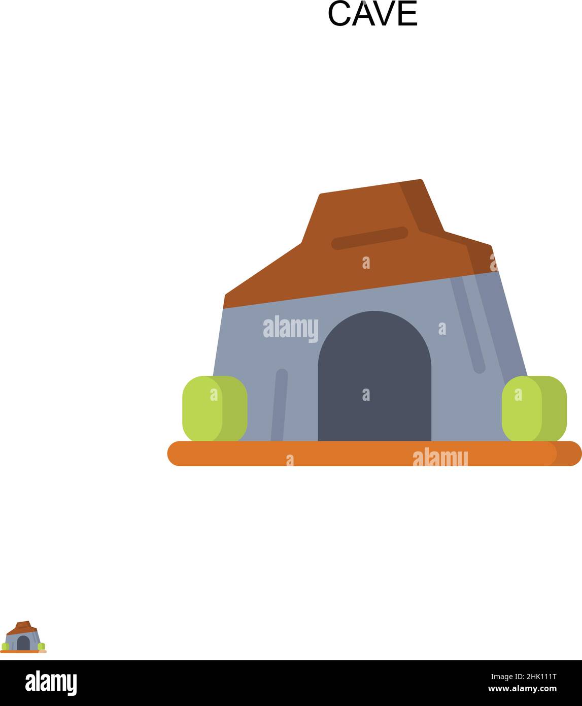 Einfaches Vektor-Symbol für Höhle. Illustration Symbol Design-Vorlage für Web mobile UI-Element. Stock Vektor