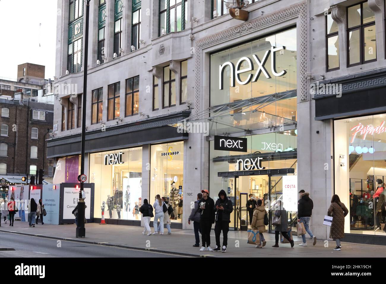 Nächster Laden im Oxford Circus, London. Stockfoto