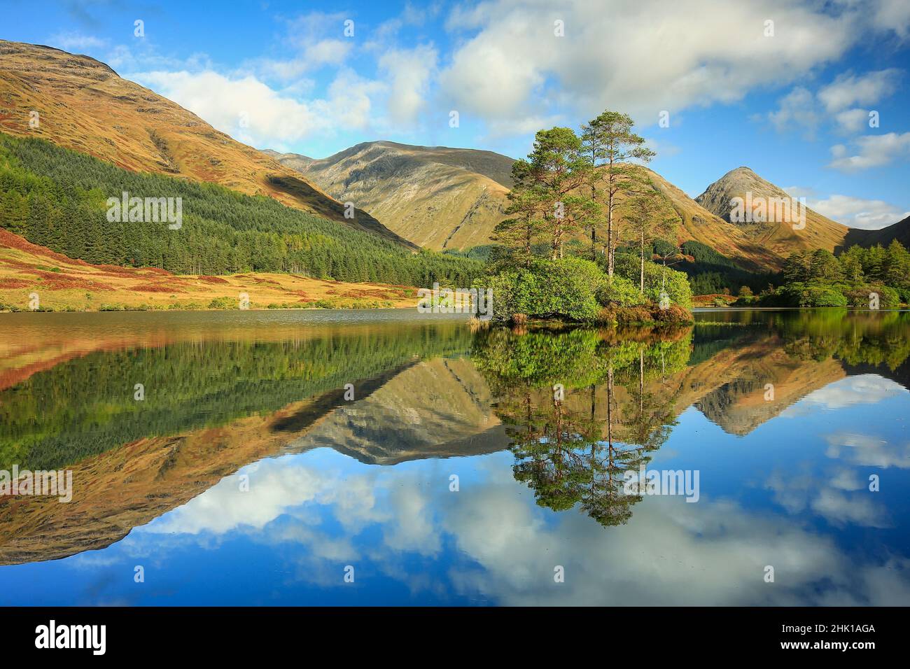 Glen Etive Reflection Schottland Stockfoto