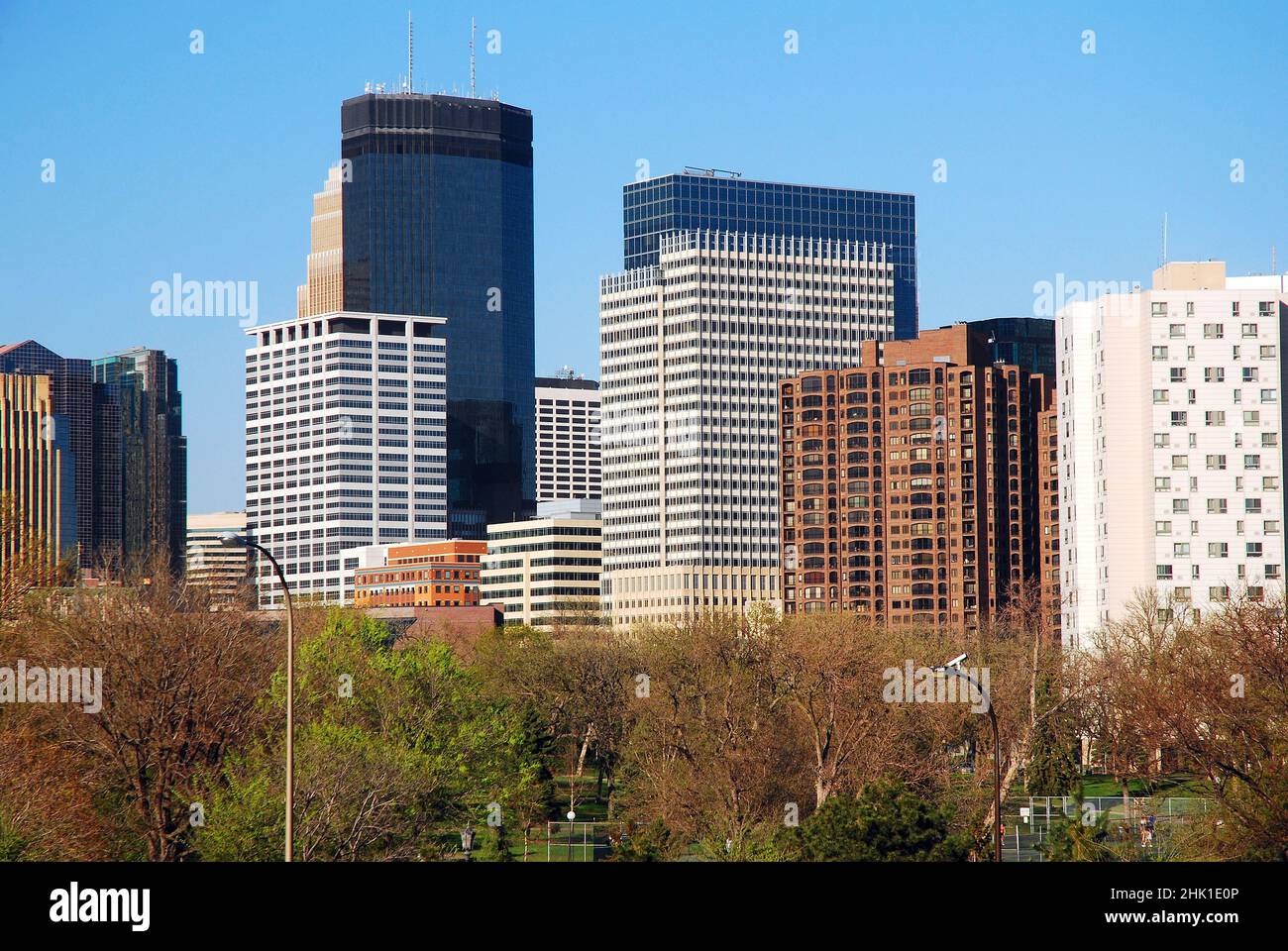 Skyline von Minneapolis, Minnesota Stockfoto