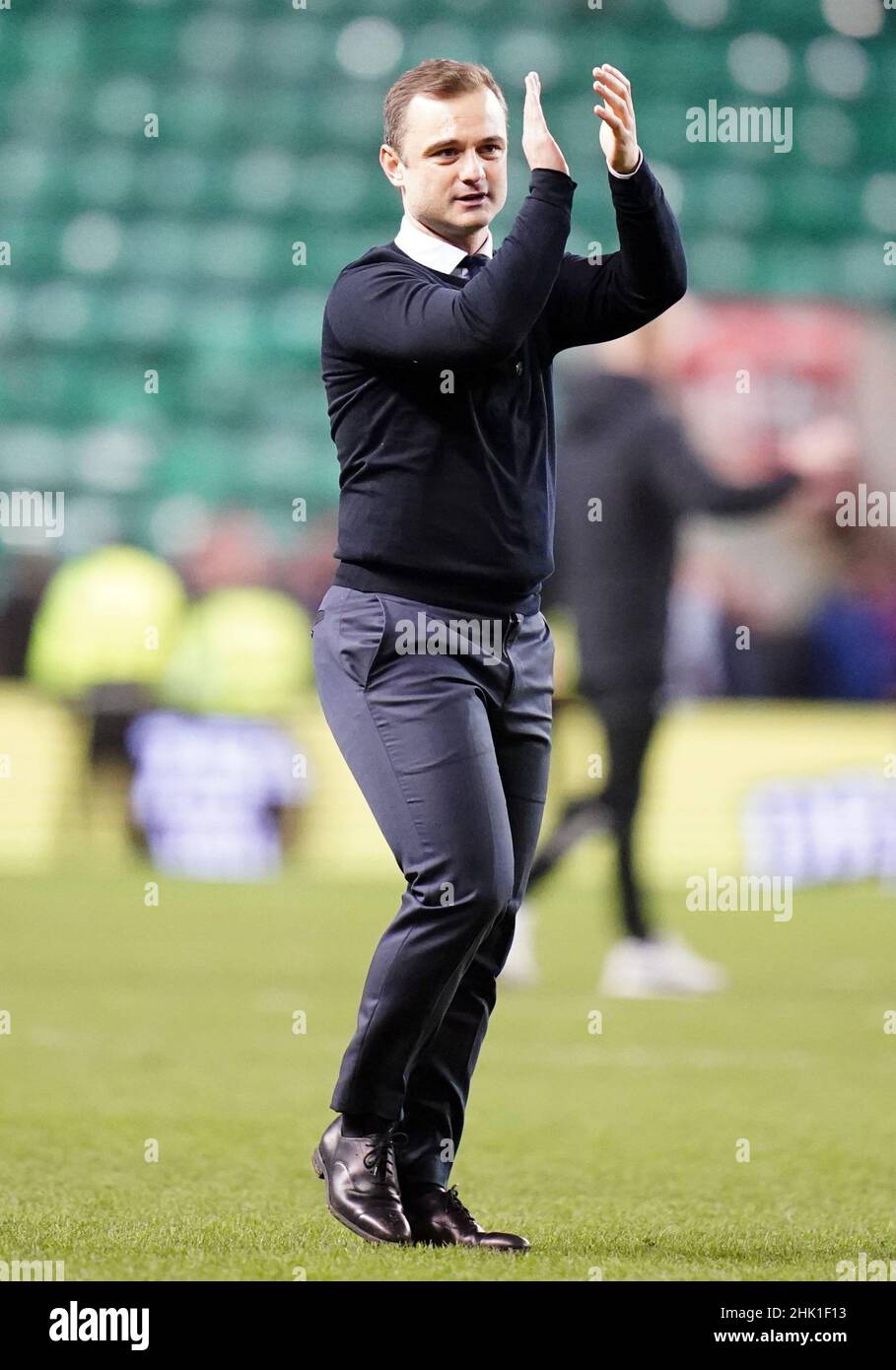 Shaun Maloney von Hibernian nach dem Cinch Premiership-Spiel in der Easter Road, Edinburgh. Bilddatum: Dienstag, 1. Februar 2022. Stockfoto