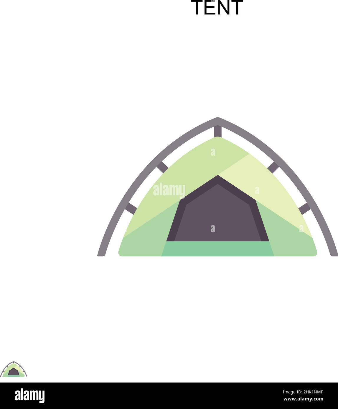 Einfaches Vektorsymbol Zelt. Illustration Symbol Design-Vorlage für Web mobile UI-Element. Stock Vektor