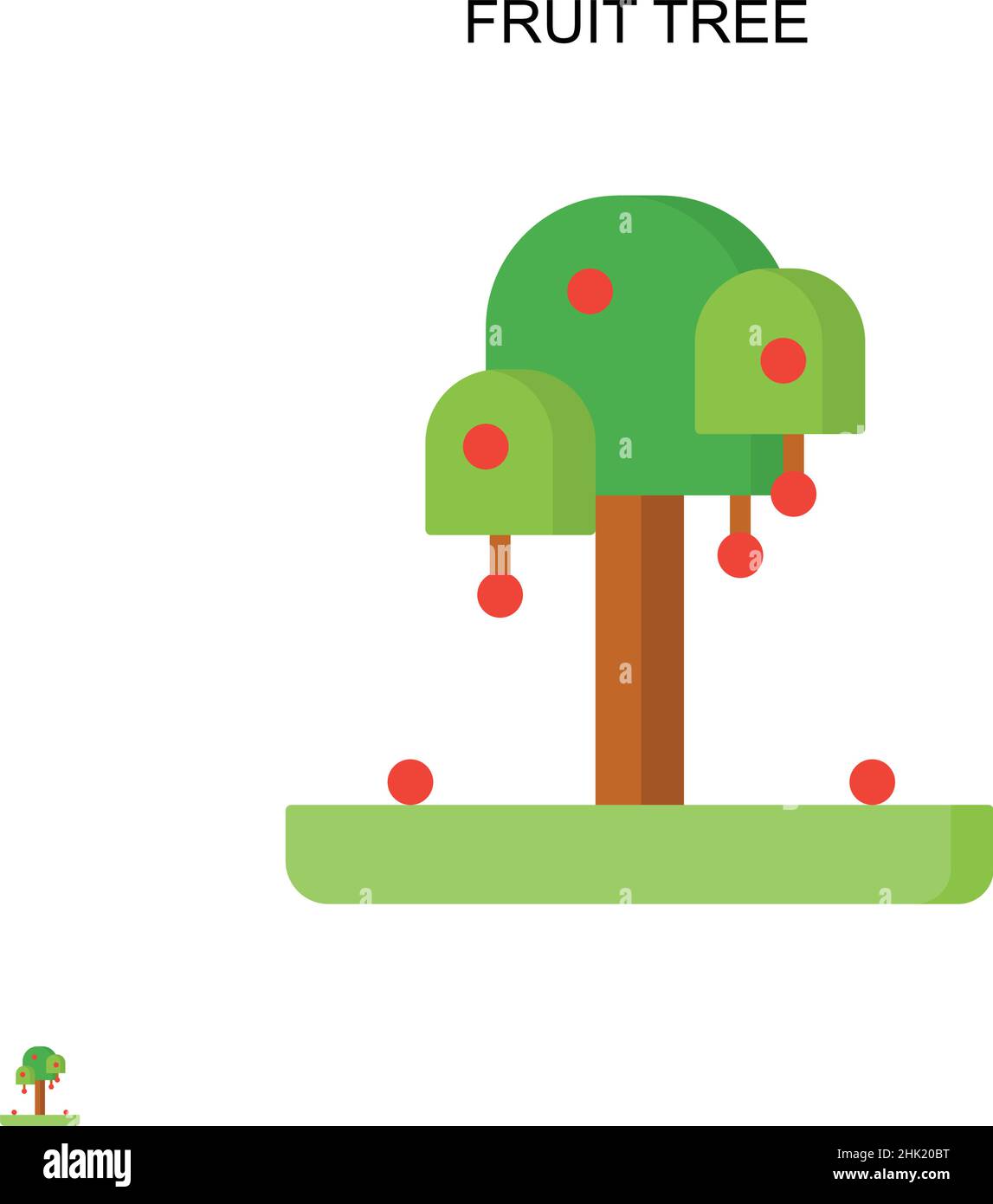 Obstbaum einfaches Vektor-Symbol. Illustration Symbol Design-Vorlage für Web mobile UI-Element. Stock Vektor