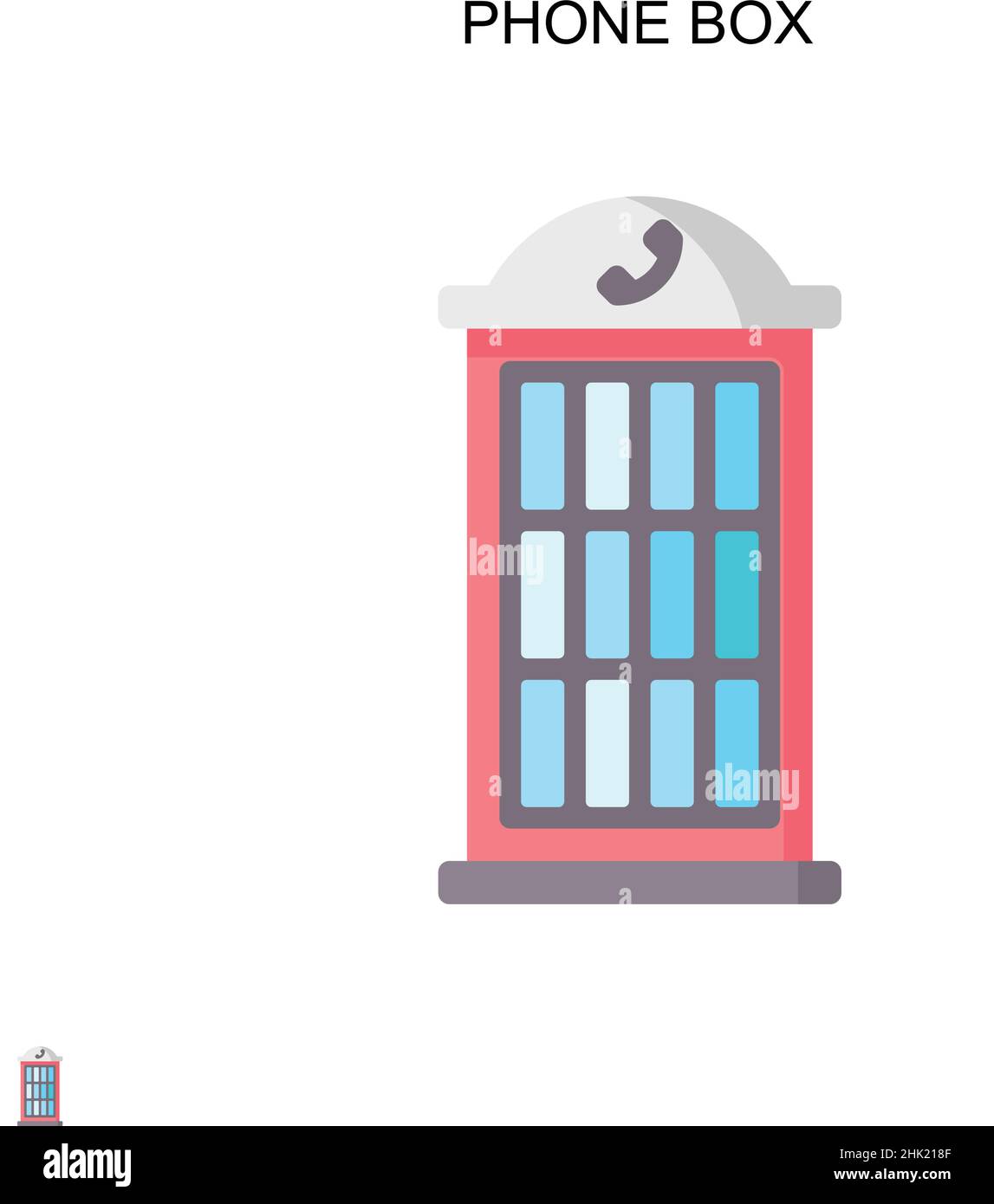 Einfaches Vektorsymbol der Telefonbox. Illustration Symbol Design-Vorlage für Web mobile UI-Element. Stock Vektor