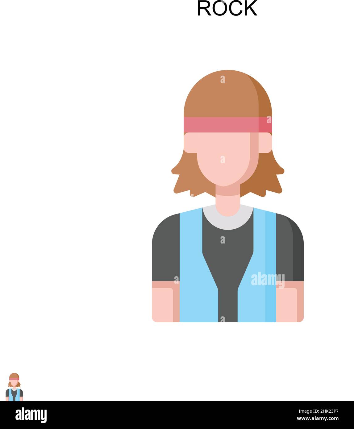 Rock Simple Vektor-Symbol. Illustration Symbol Design-Vorlage für Web mobile UI-Element. Stock Vektor