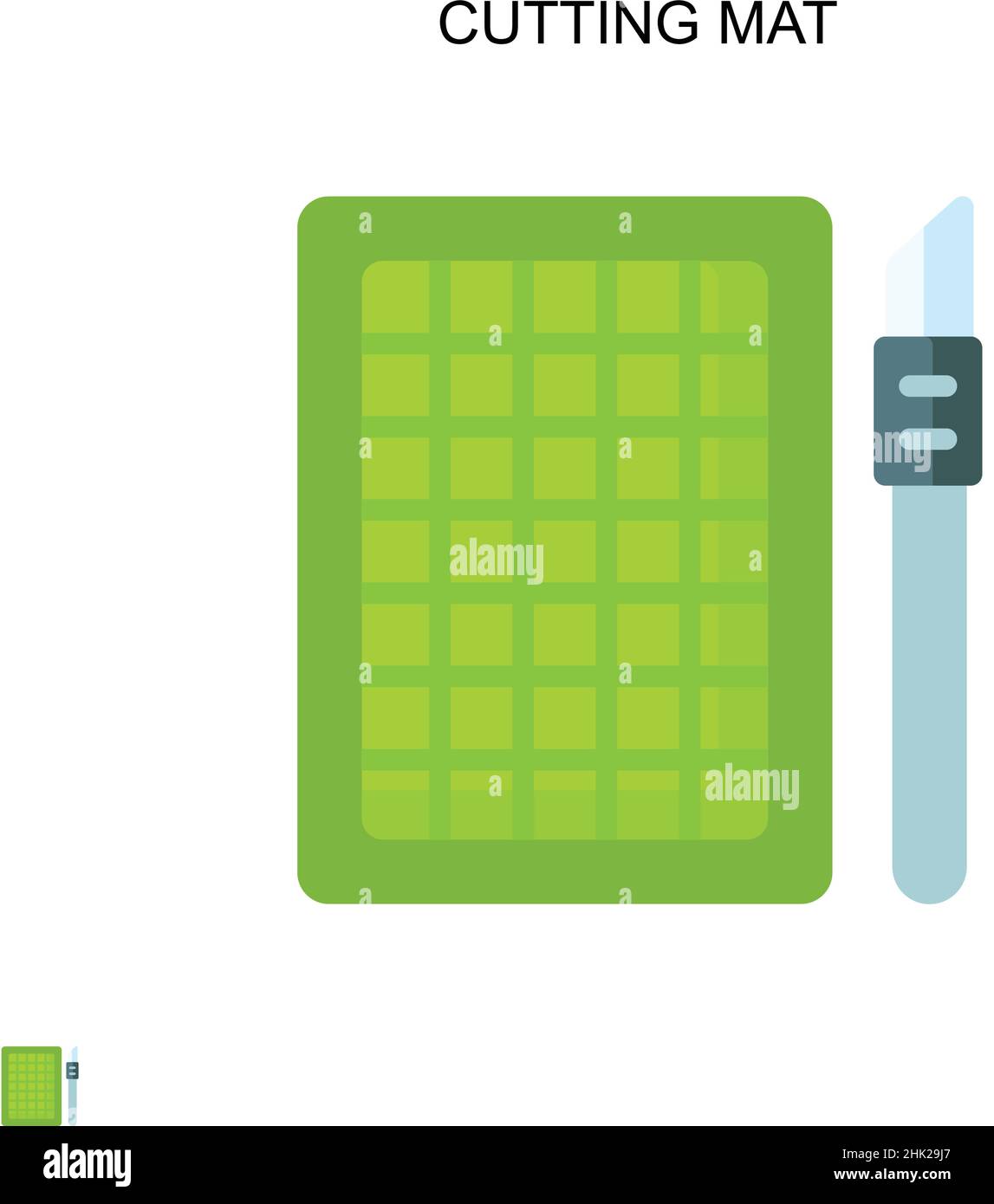 Einfaches Vektorsymbol für Schneidmatte. Illustration Symbol Design-Vorlage für Web mobile UI-Element. Stock Vektor