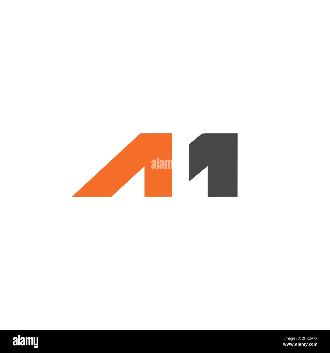 Logo mit BuchstabeninitialsM wird mit der Nummer 1 elegant und modern kombiniert Stock Vektor