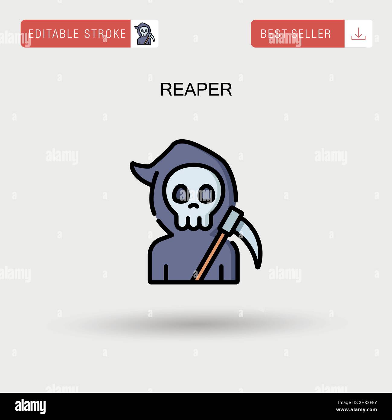 Reaper Simple Vector-Symbol. Stock Vektor