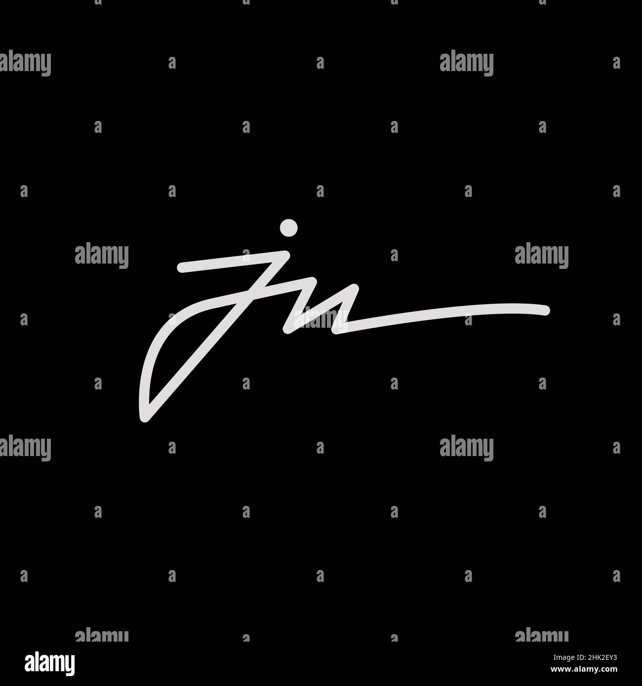 Einfaches und elegantes JM-Logo Stock Vektor
