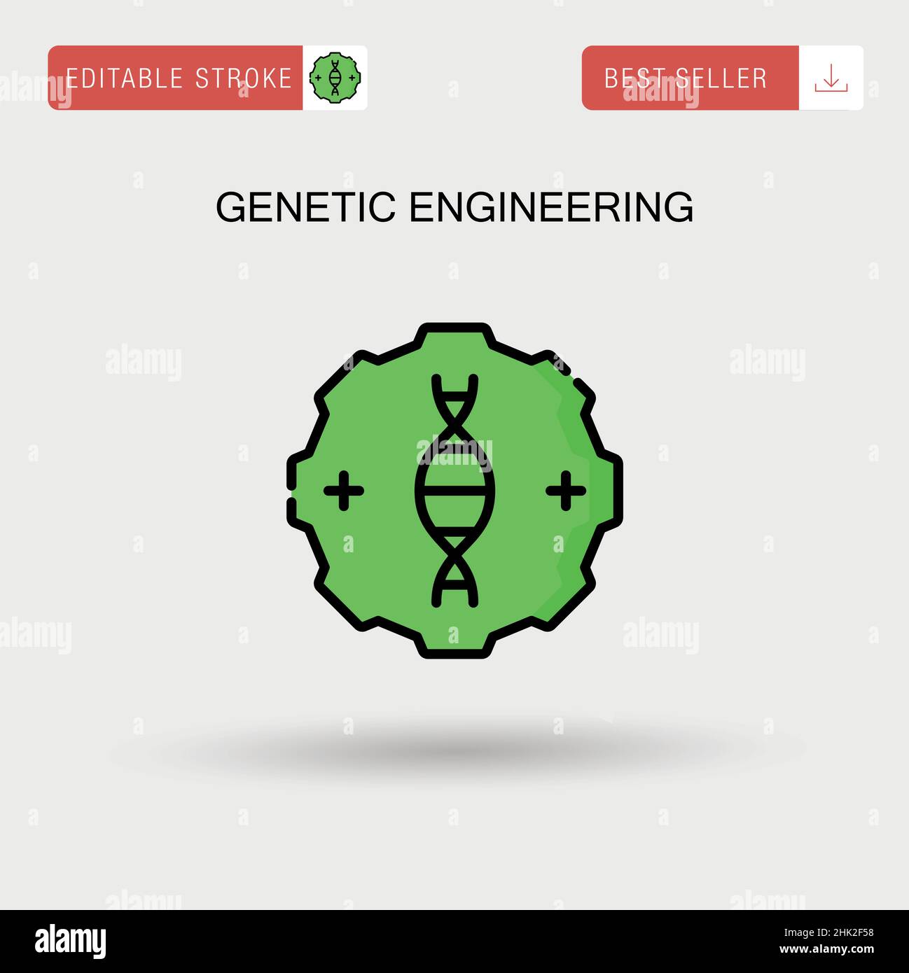 Gentechnik einfaches Vektor-Symbol. Stock Vektor