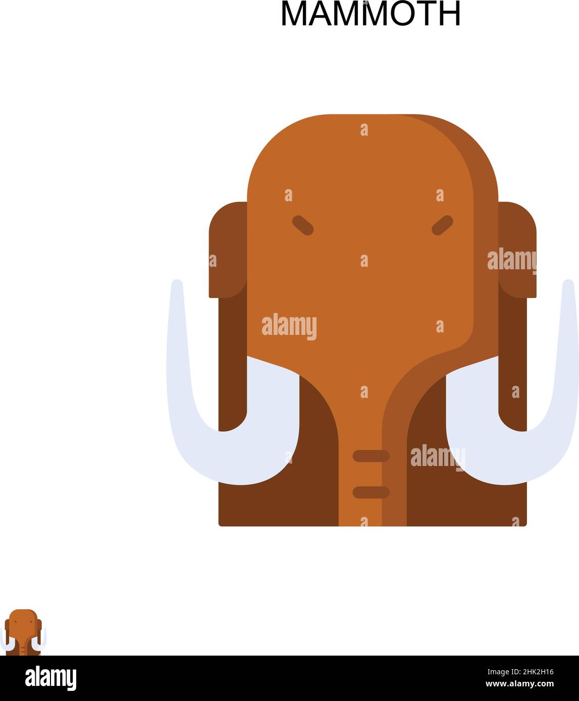 Einfaches Vektorsymbol für Mammut. Illustration Symbol Design-Vorlage für Web mobile UI-Element. Stock Vektor