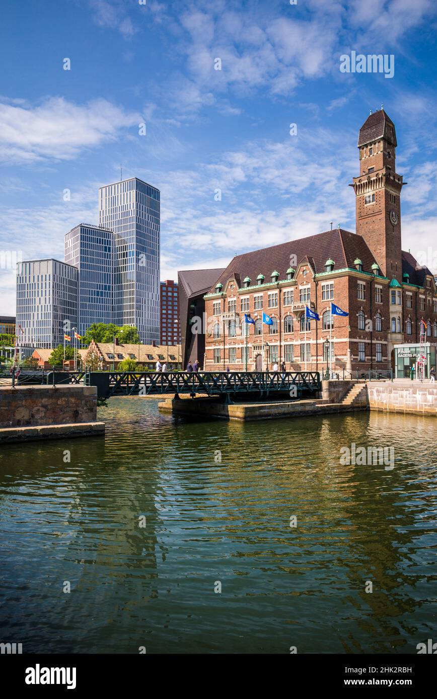 Schweden, Scania, Malmö, Bagers Plats Square, World Maritime University und The Malmo Live Buildings (nur für redaktionelle Verwendung) Stockfoto